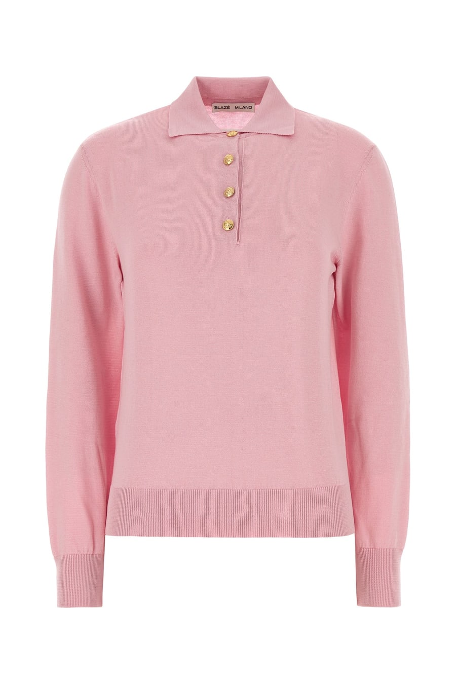 BLAZE Polo in misto seta rosa