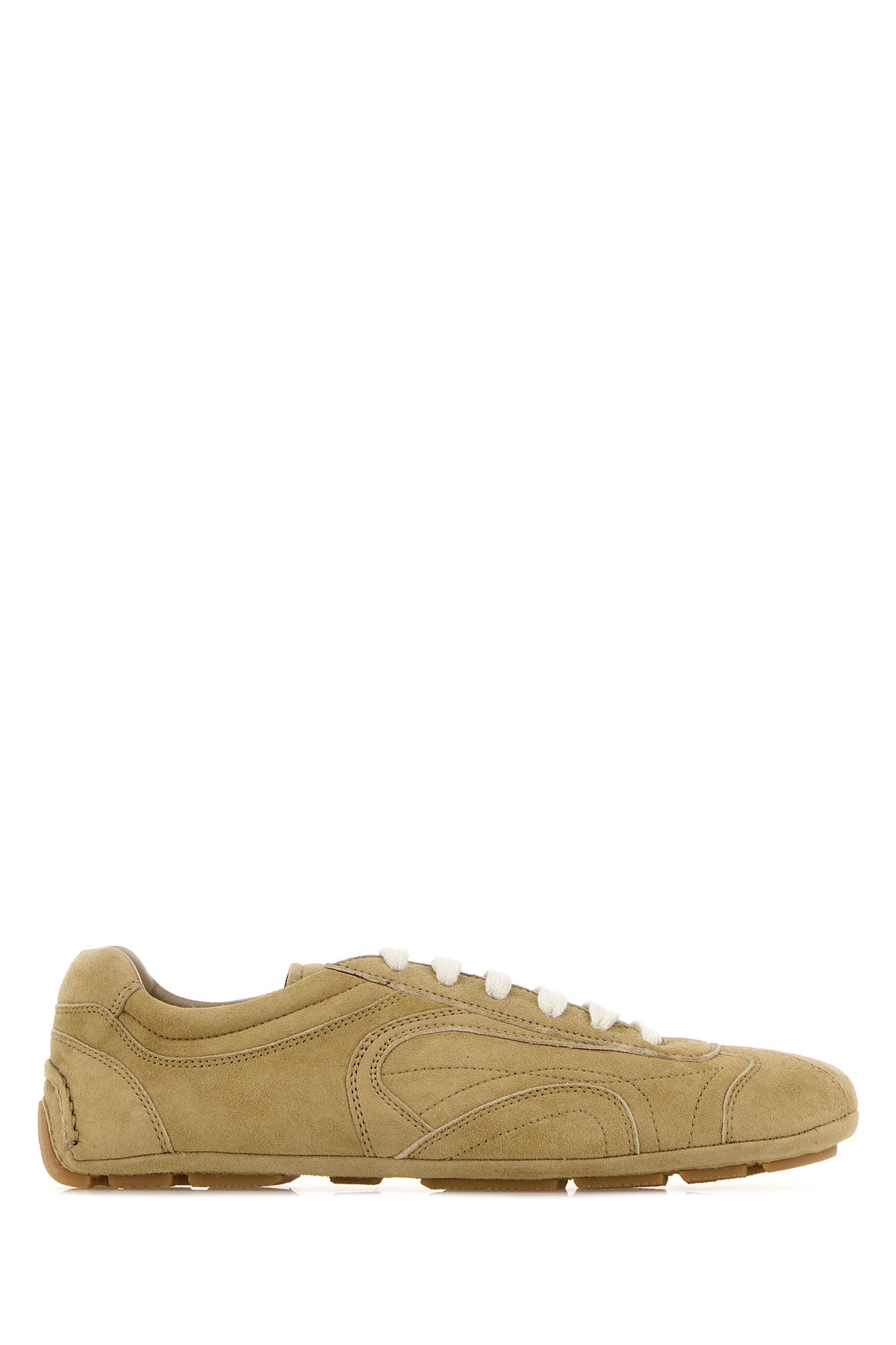 Prada Sneakers Montecarlo in pelle scamosciata beige