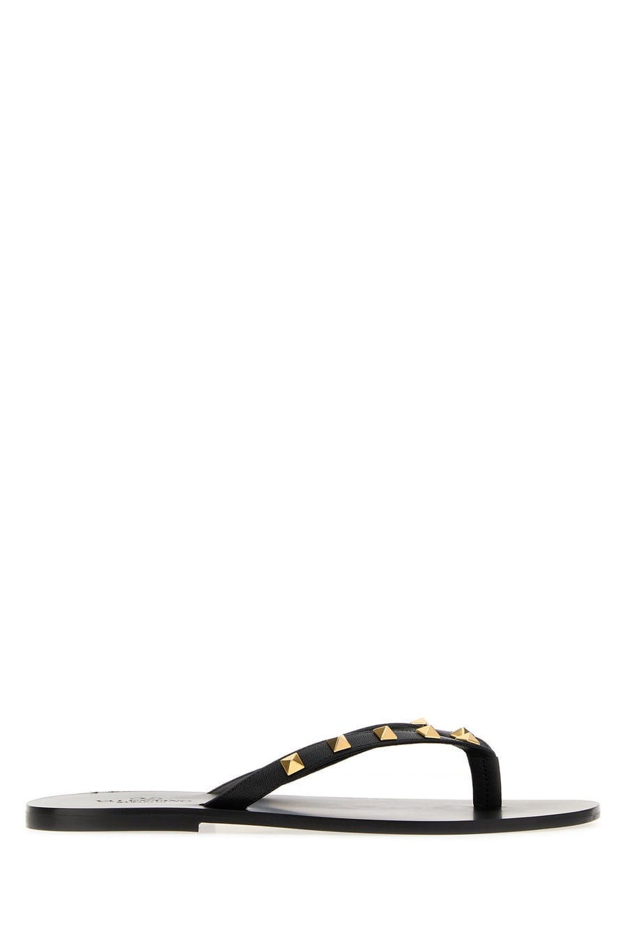 Valentino Garavani Slippers infradito Rockstud in pelle nera