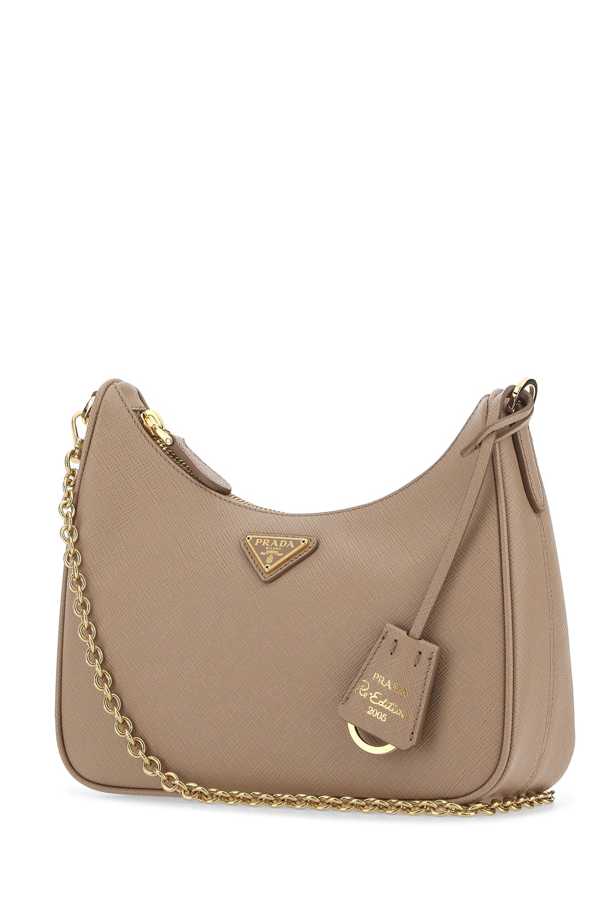 Prada Borsa a mano Re-Edition 2005 in pelle rosa carne, view 2