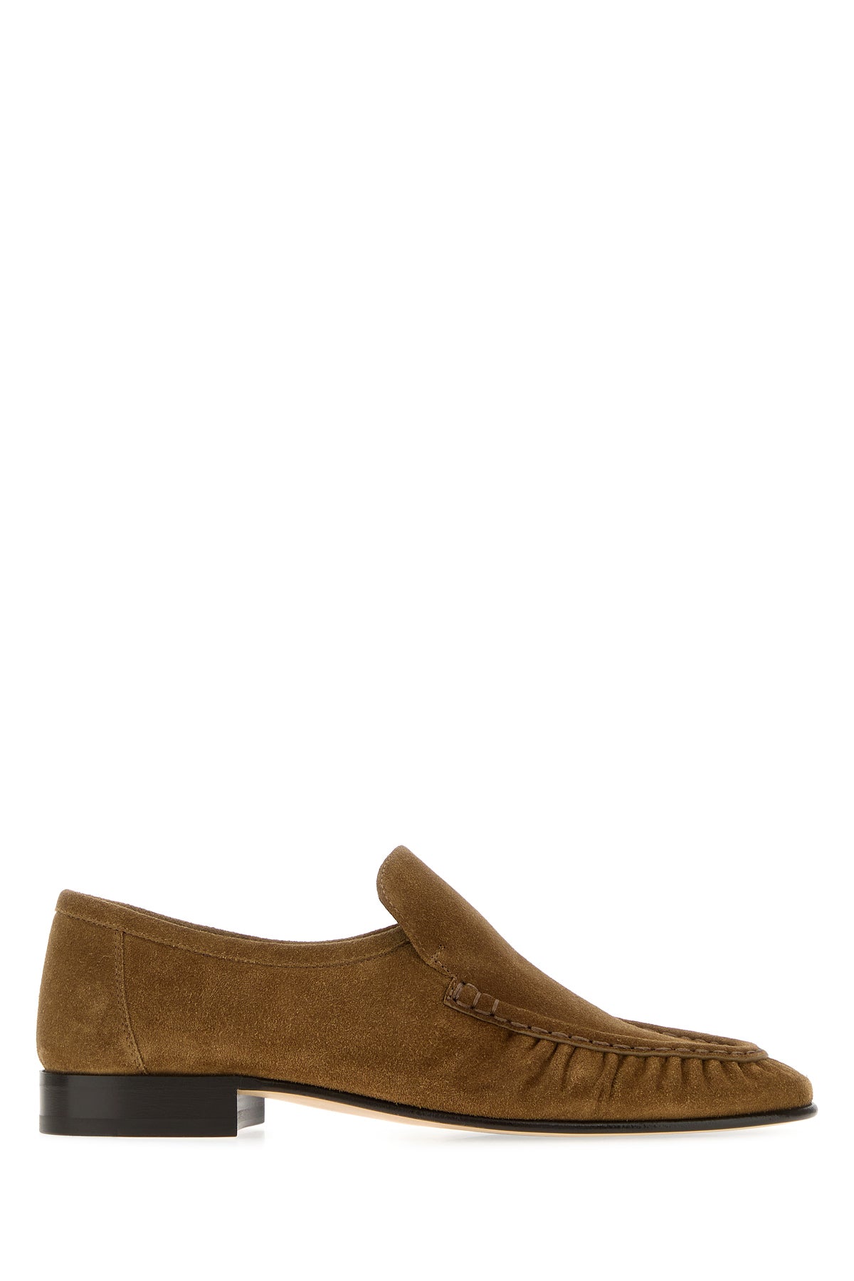 The Row Mocassini Two in pelle scamosciata cammello