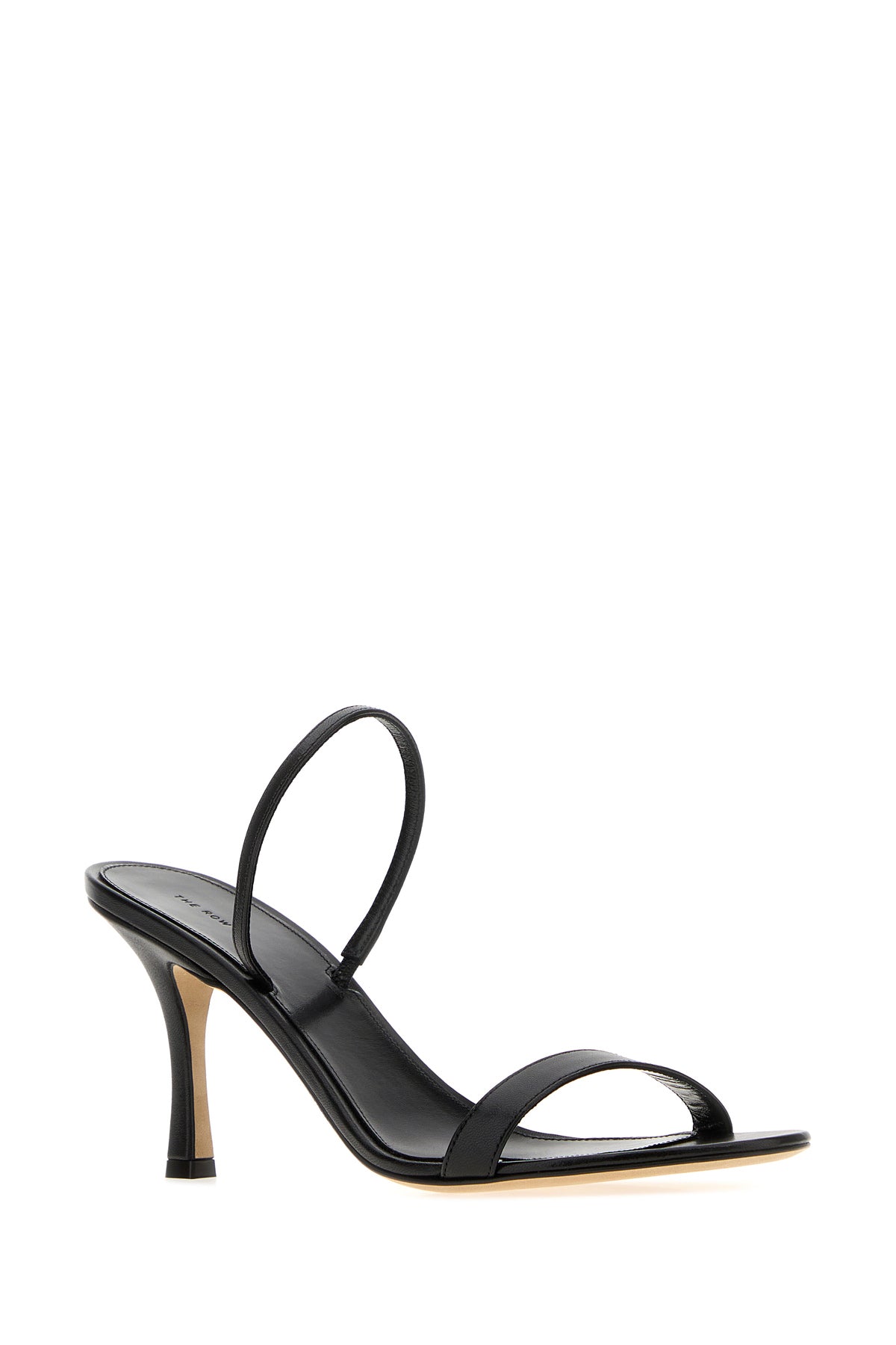 The Row Sandali Ella in pelle nera, view 2