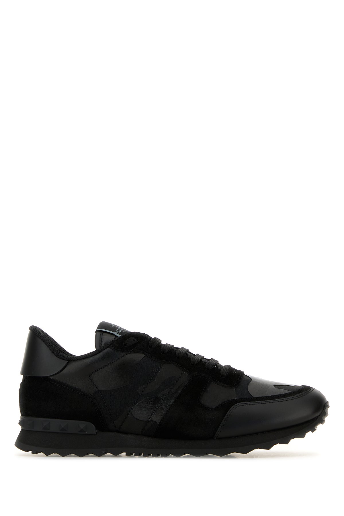 Valentino Garavani Sneakers Rockrunner Camouflage nere in tessuto e pelle