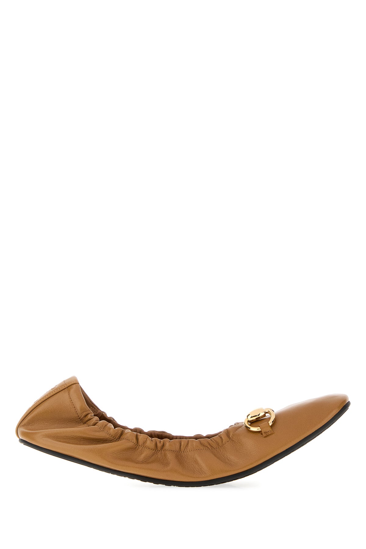 Gucci Ballerine Prima in pelle cammello