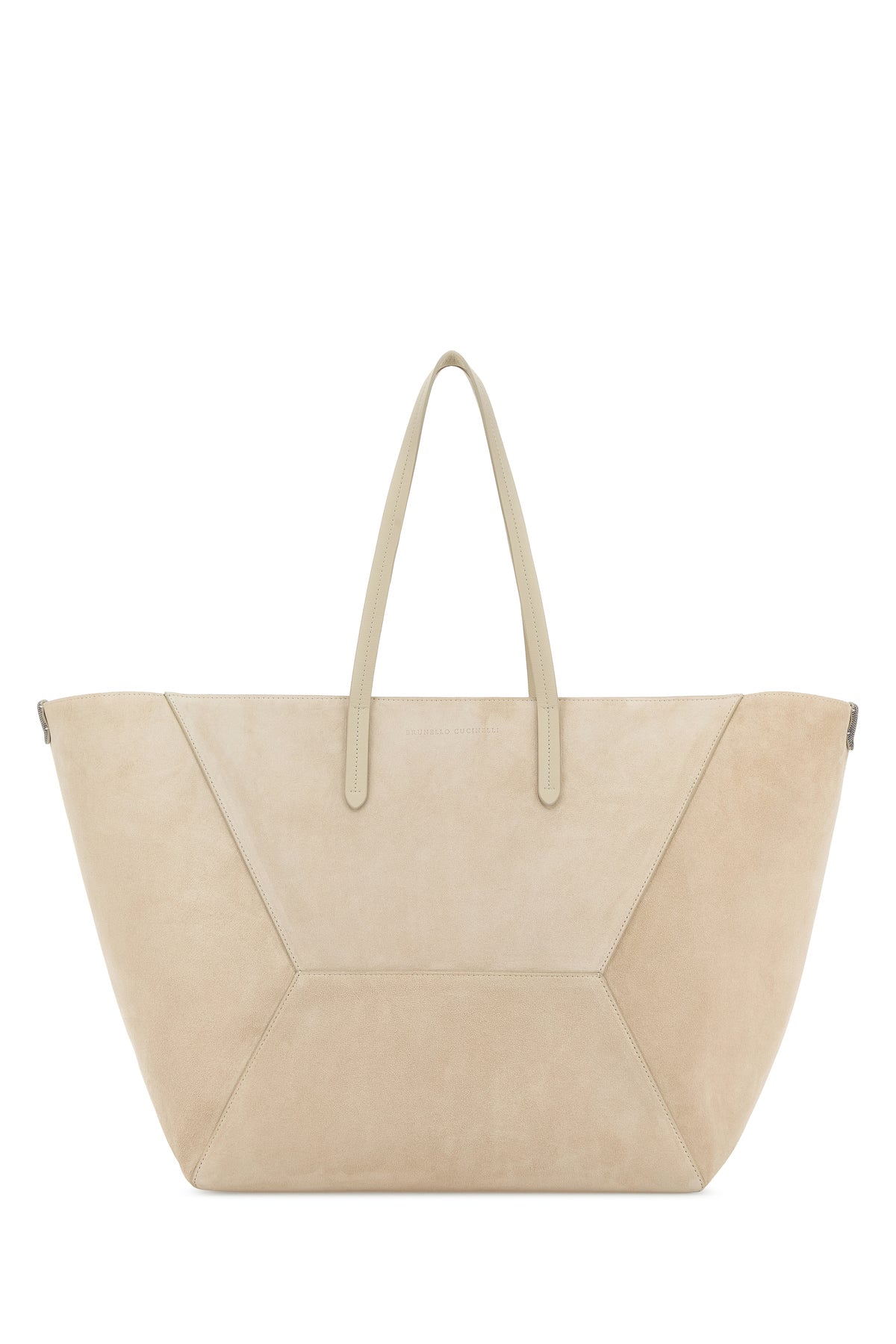 Brunello Cucinelli Borsa shopping in pelle scamosciata sabbia
