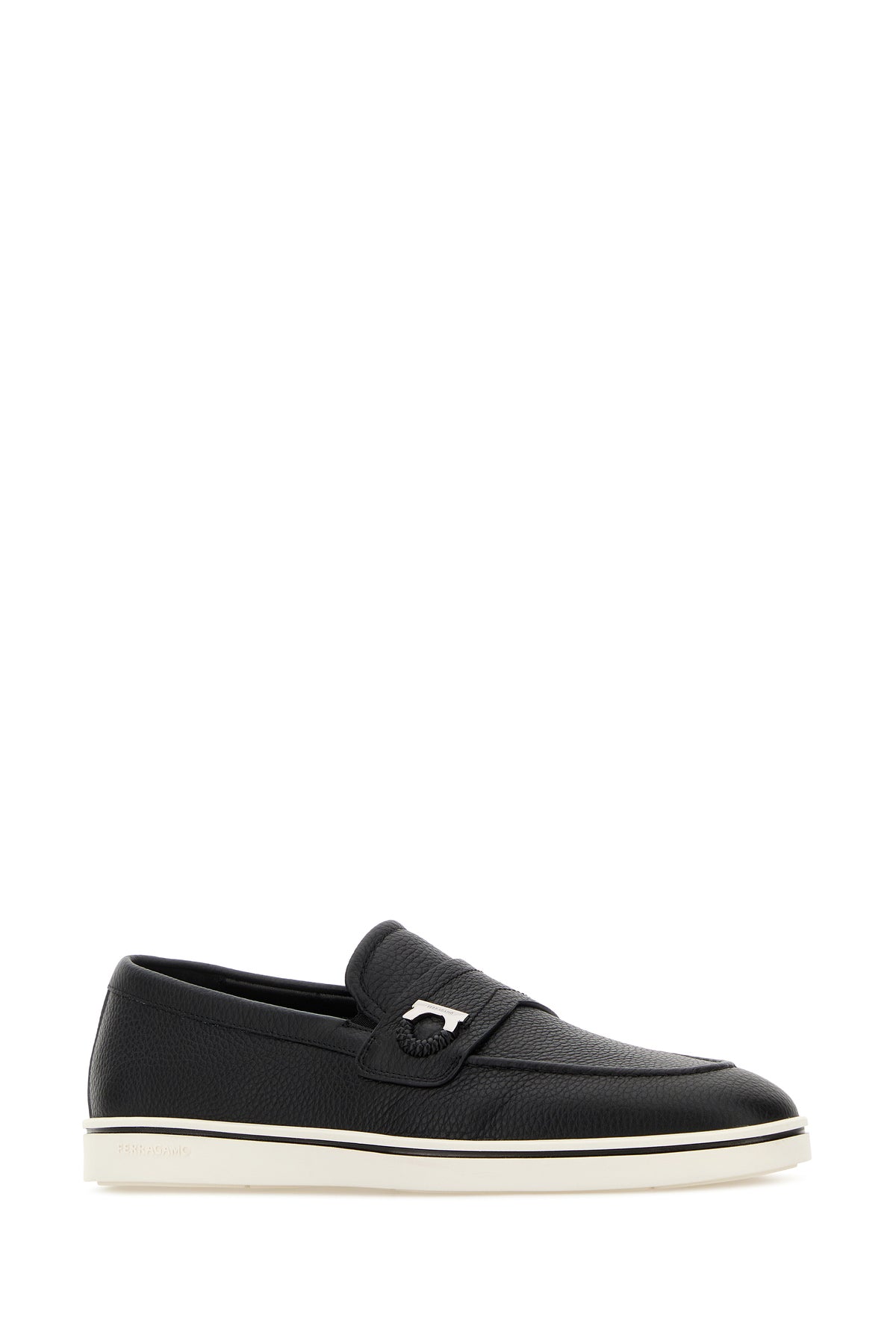 Ferragamo Mocassini Tancredi in pelle nera, view 2