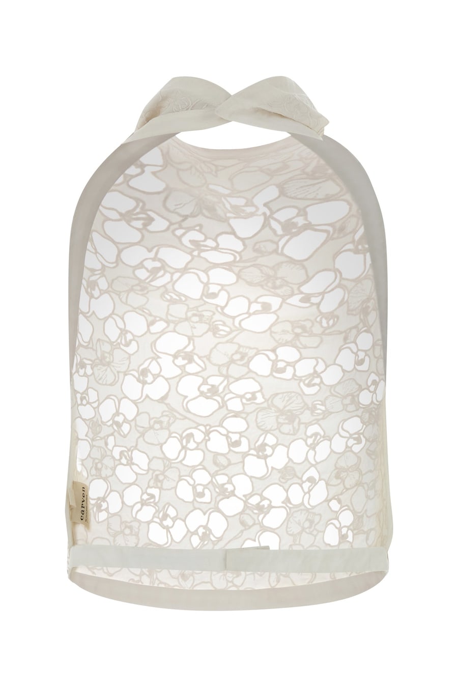 CARVEN Top in cotone bianco, view 2