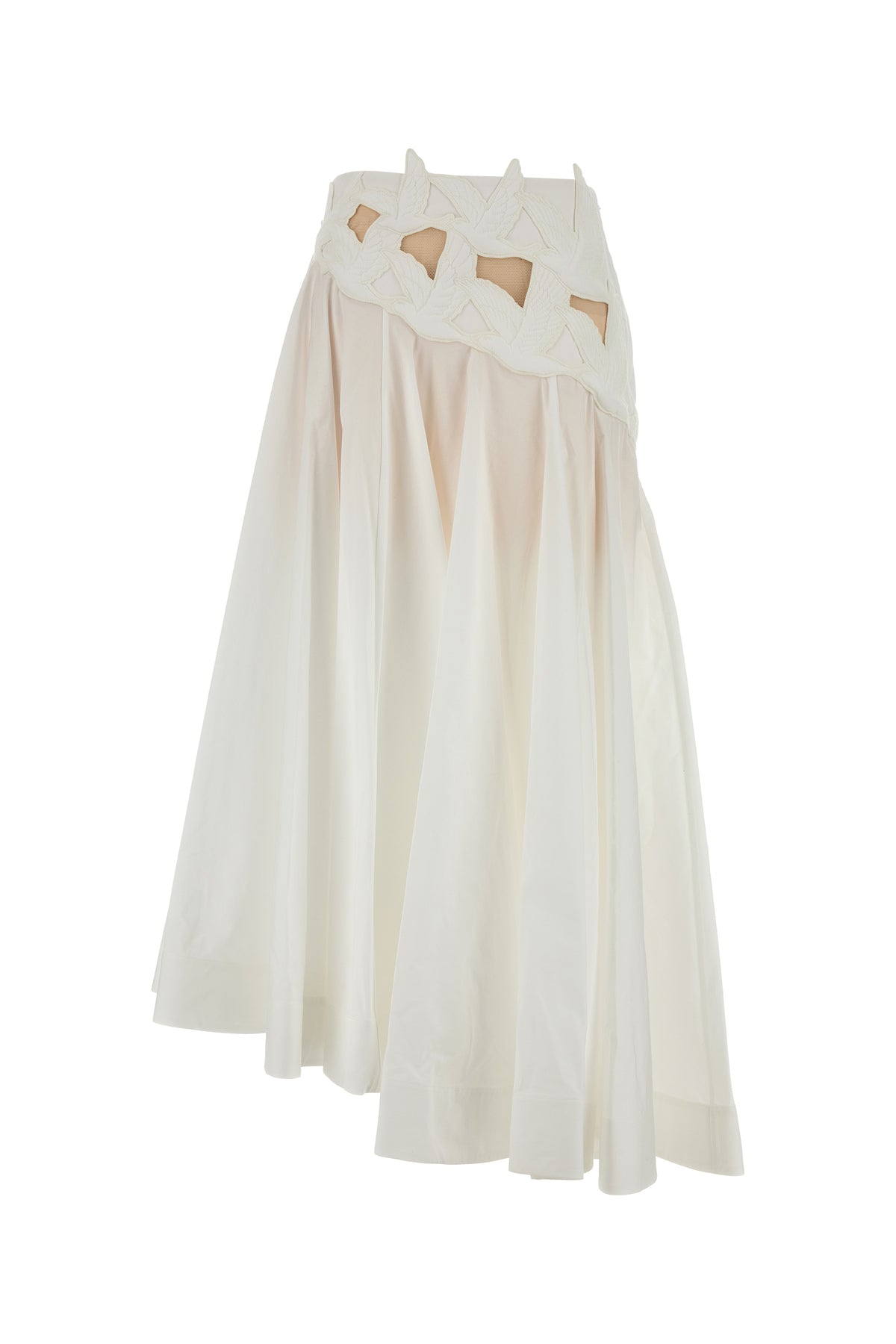 Zimmermann Gonna Luna in popeline bianco