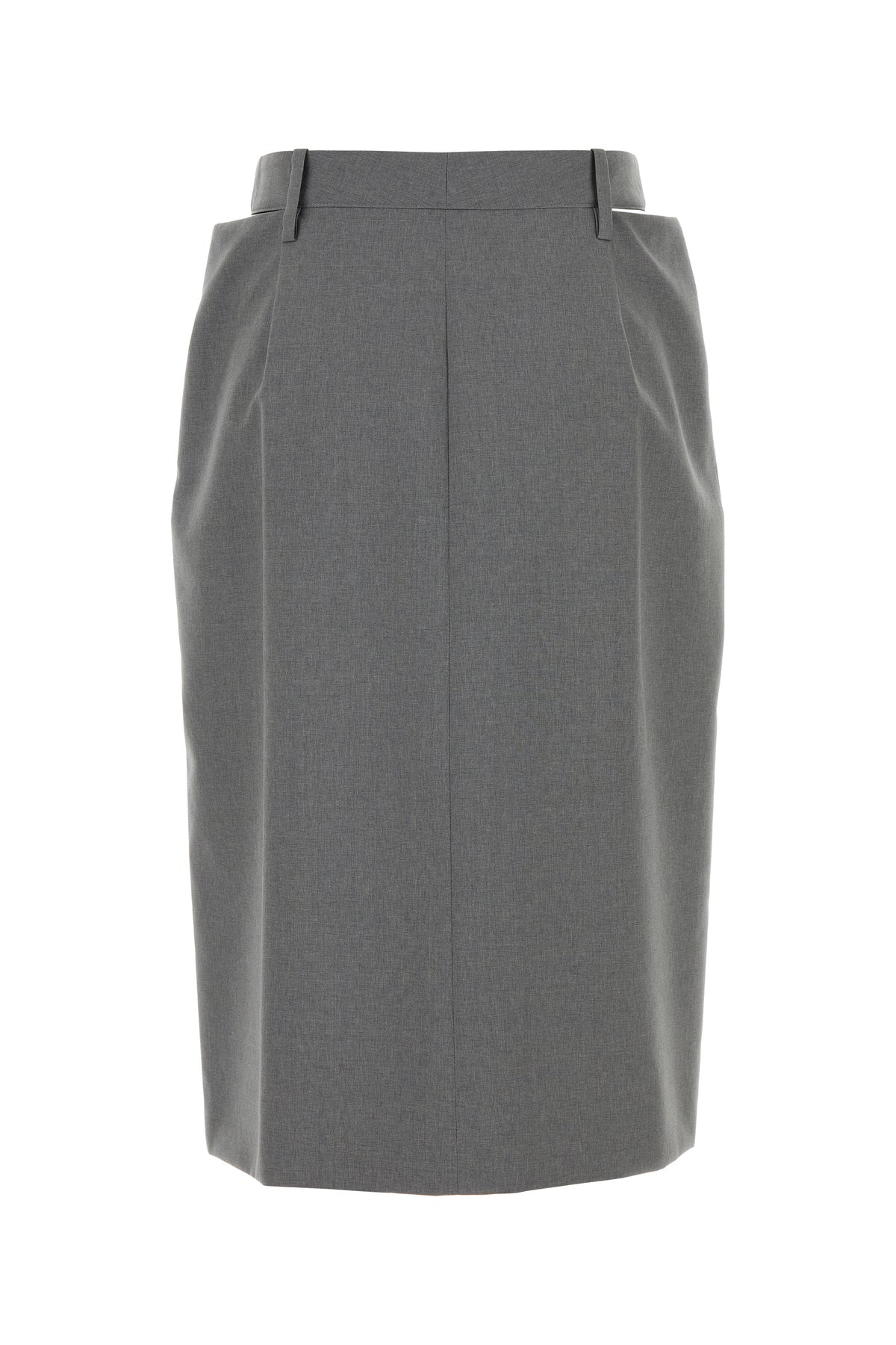 Jil Sander Gonna in lana grigia, view 2