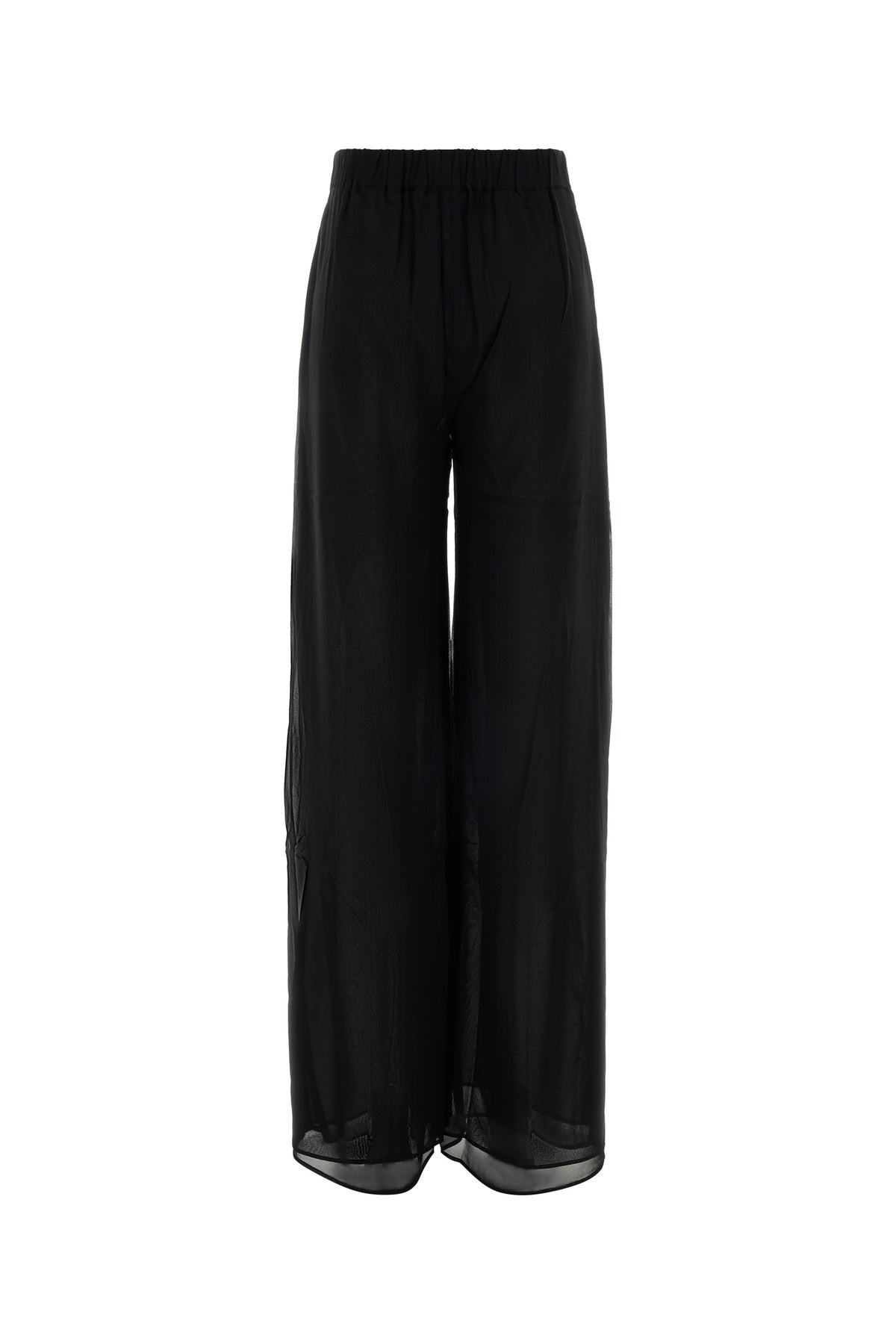 THE ANDAMANE Pantalone dalla gamba ampia Lena in jersey nero, view 2