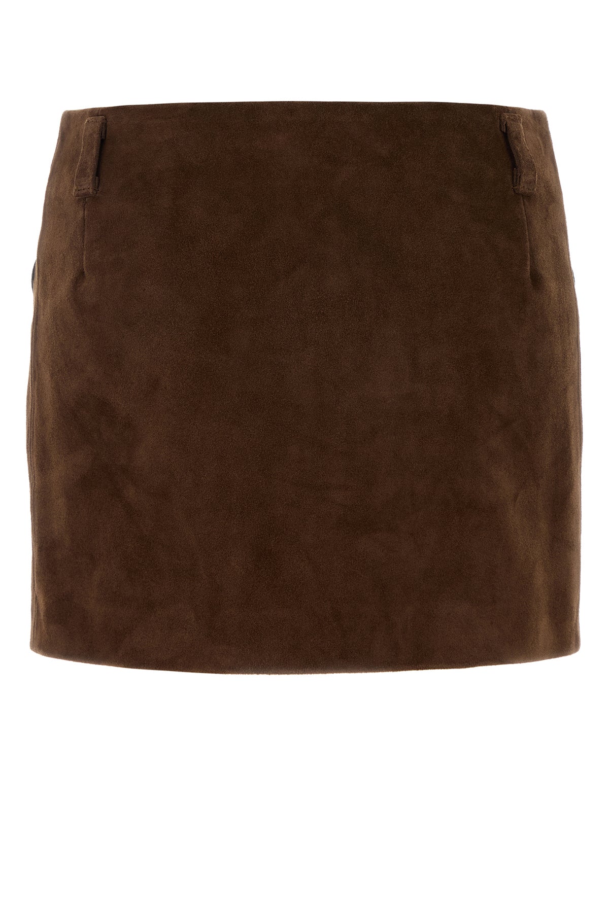 Marni Minigonna in pelle scamosciata marrone, view 2