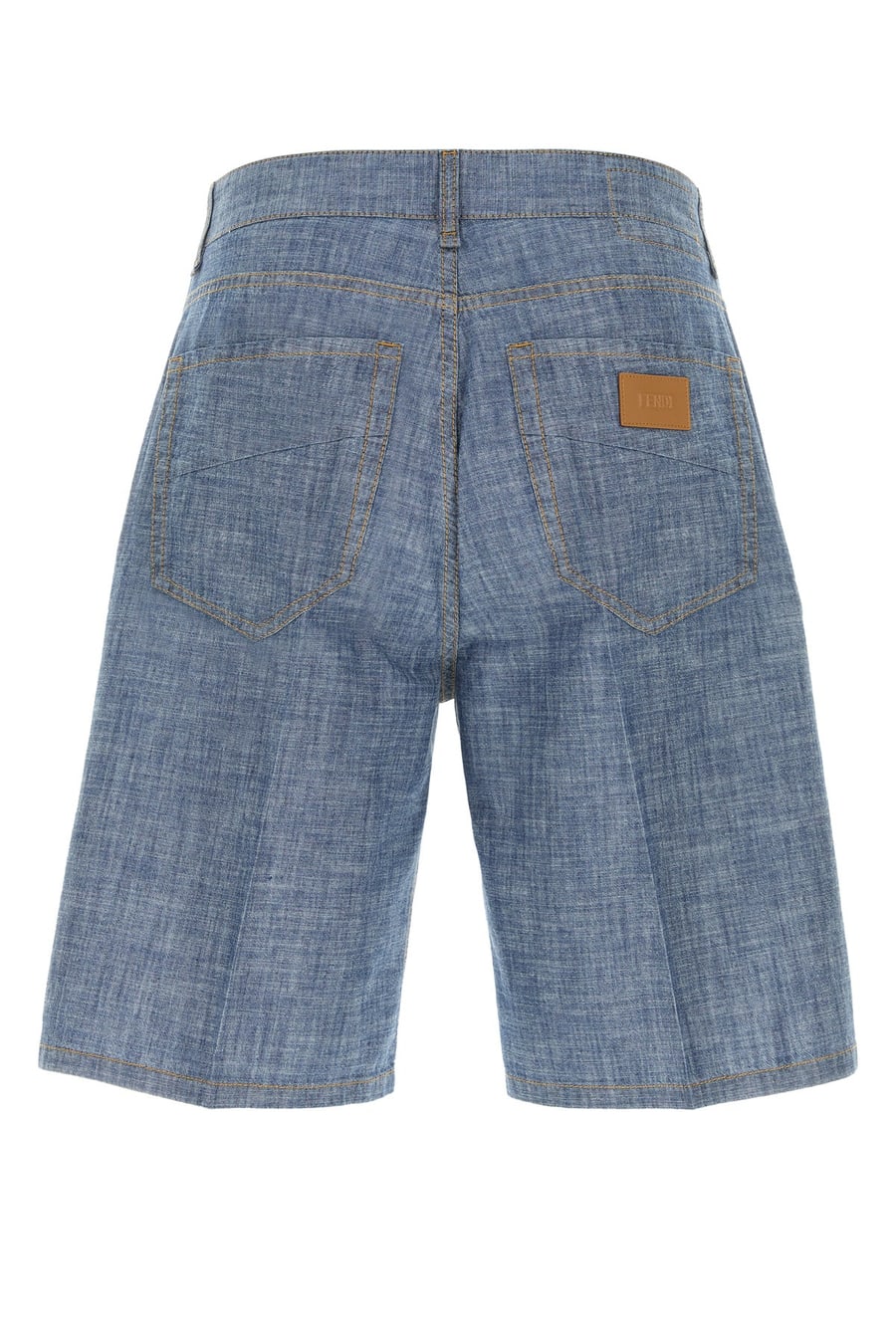 Fendi Bermuda in chambray azzurro, view 2