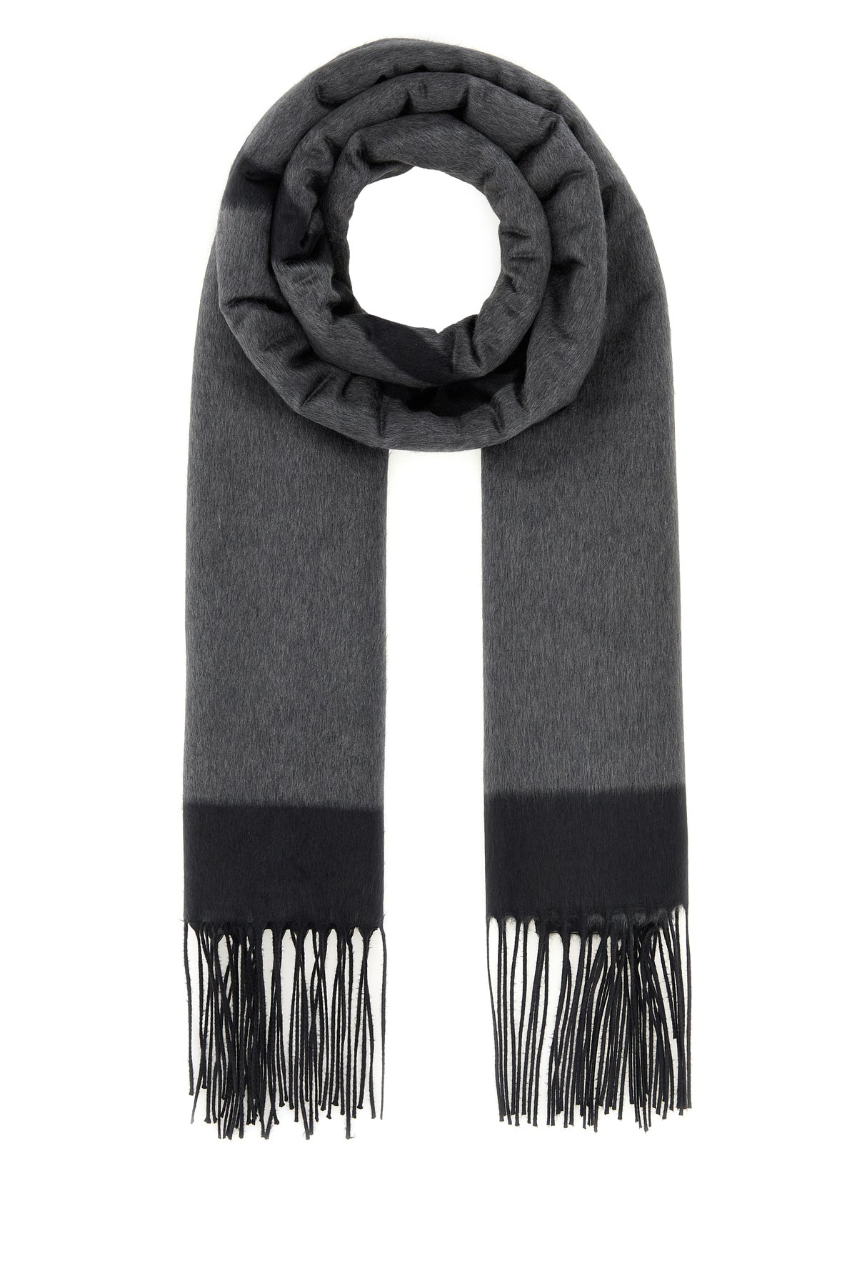 Saint Laurent Sciarpa in seta grigio scuro