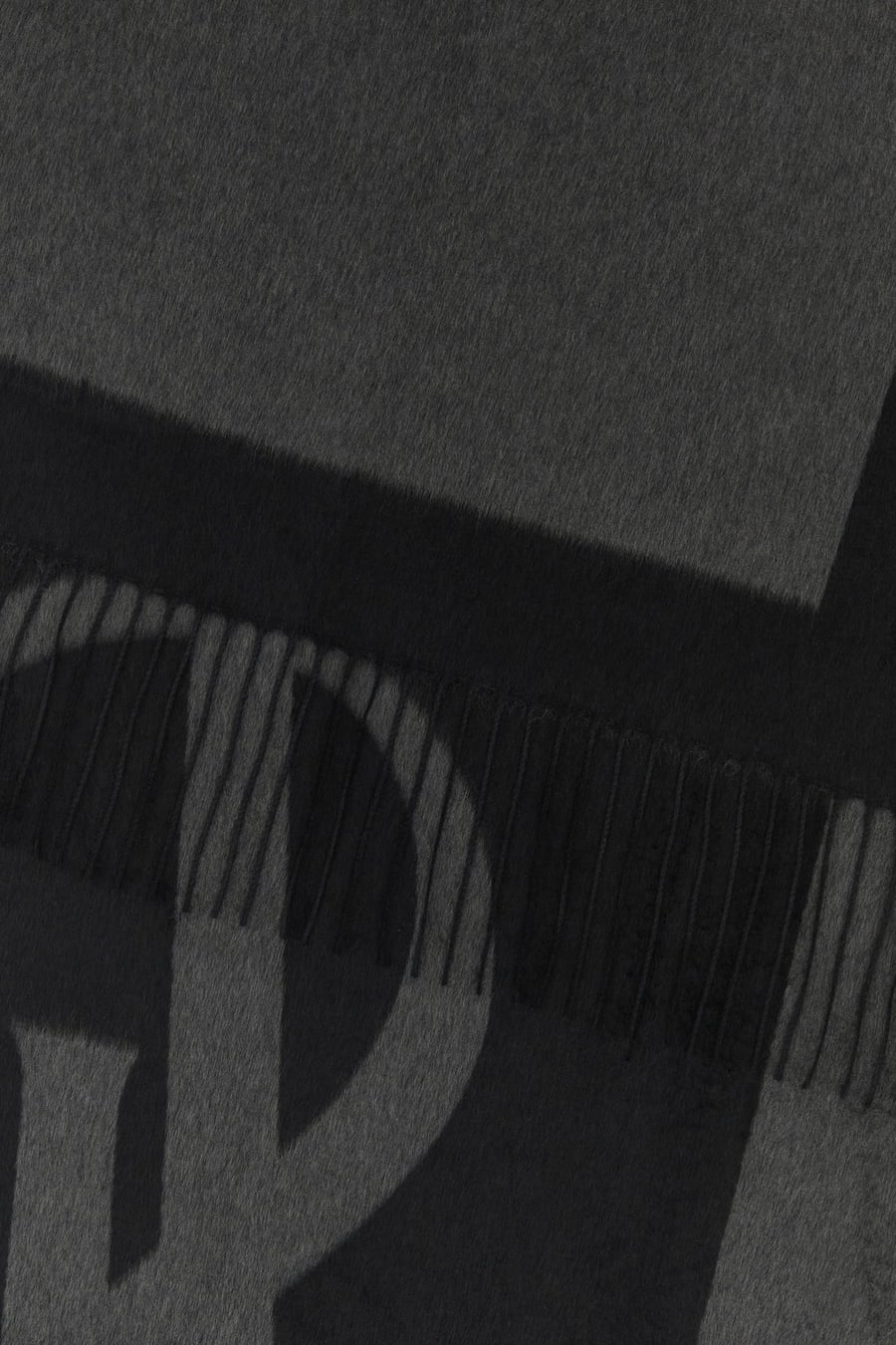 Saint Laurent Sciarpa in seta grigio scuro, view 2