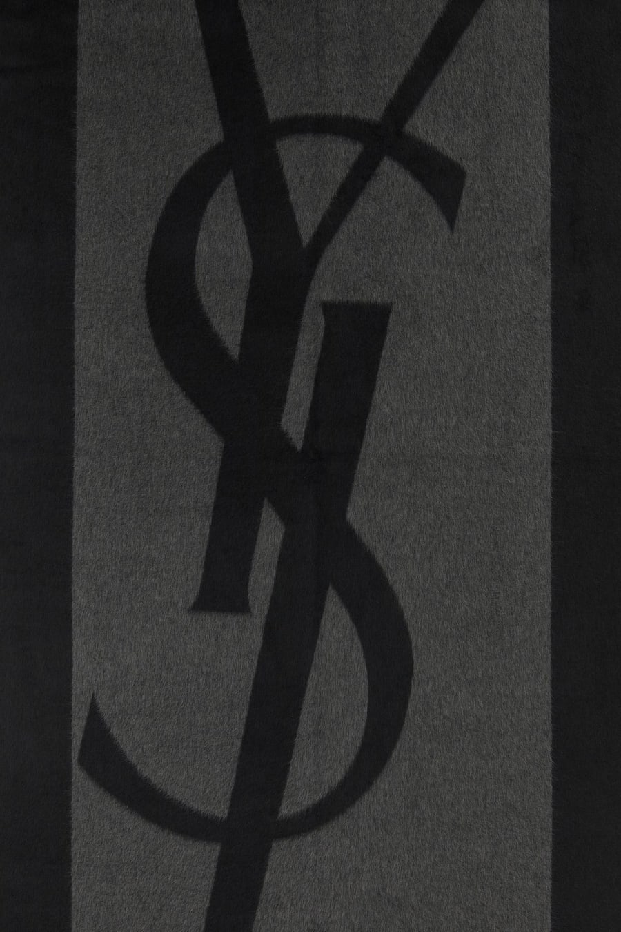 Saint Laurent Sciarpa in seta grigio scuro, view 3