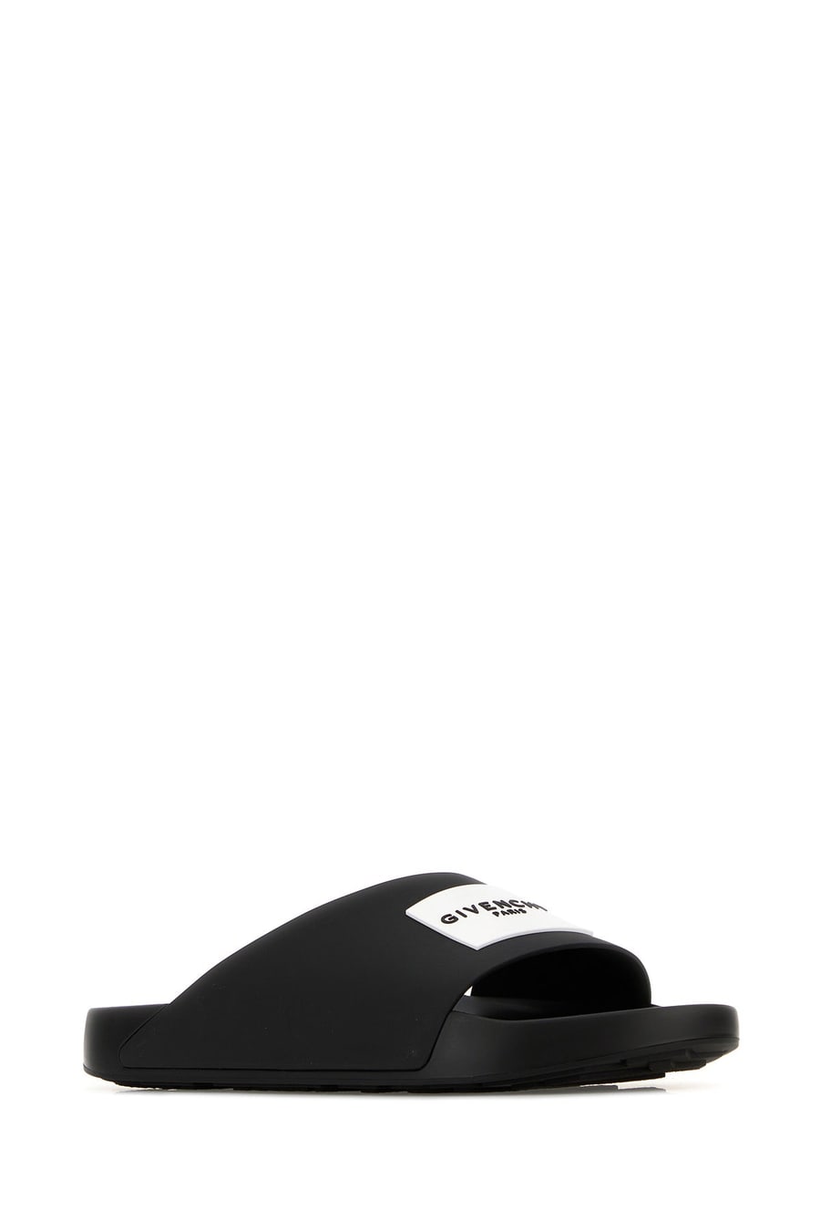 Givenchy Slippers Label in gomma nera, view 2