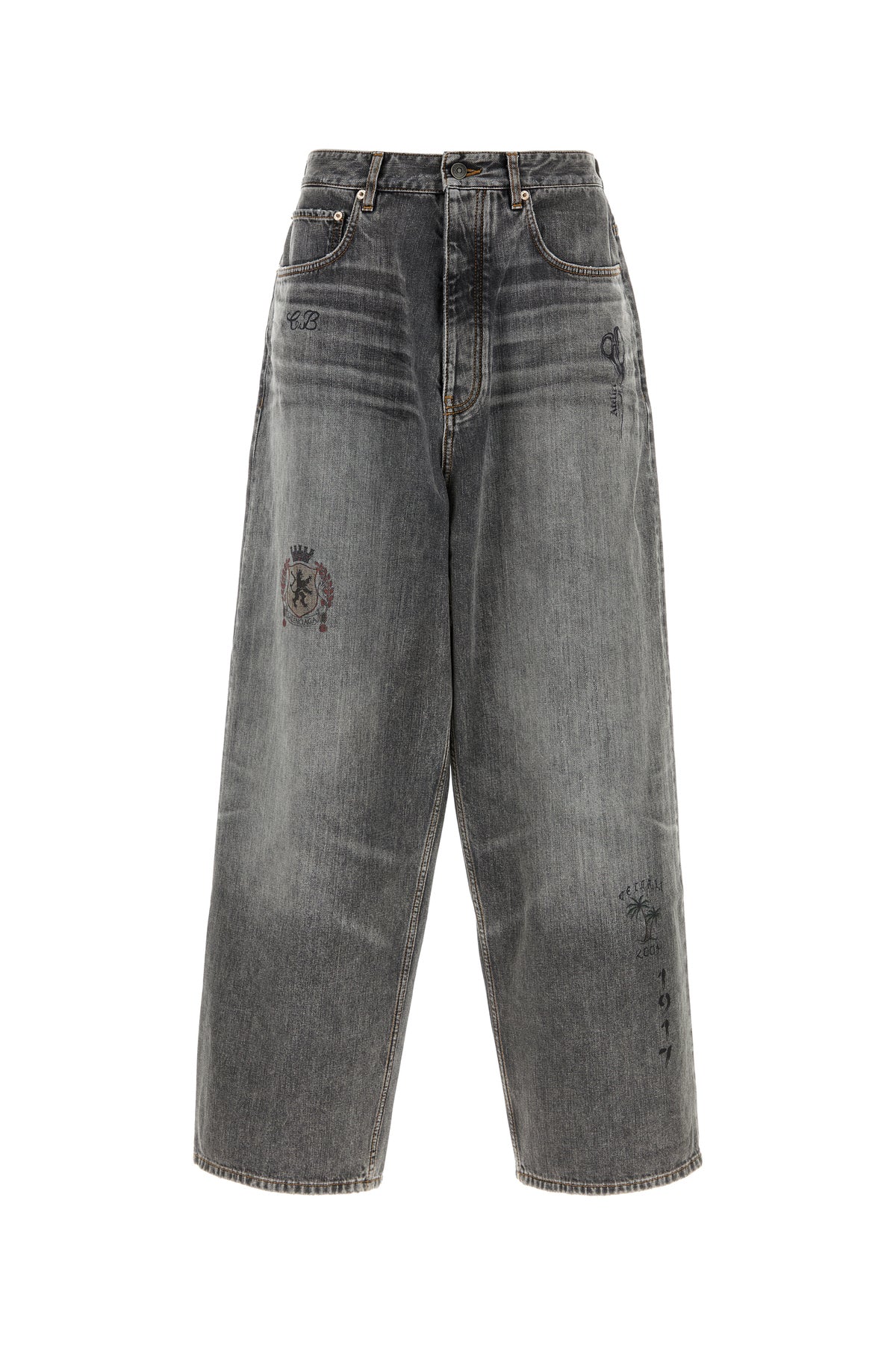 Balenciaga Jeans in denim grigio scuro