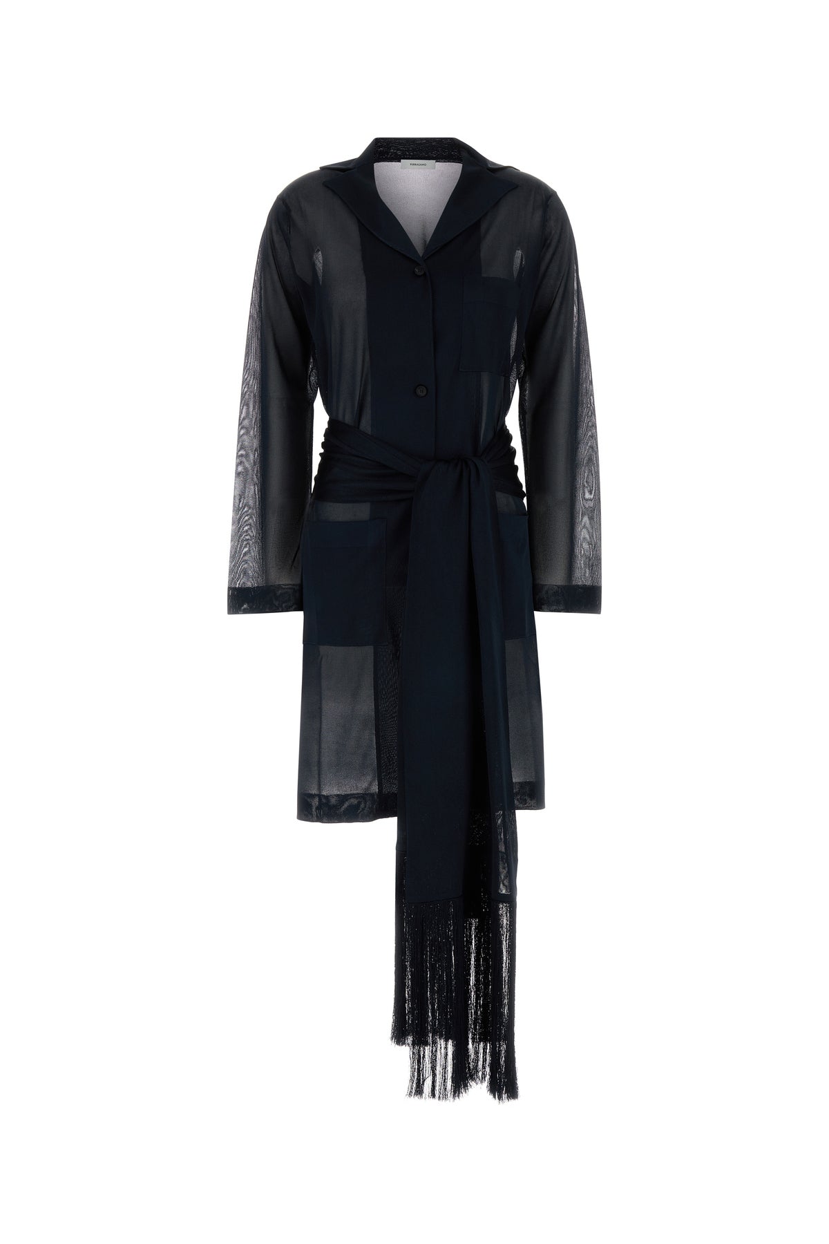 Ferragamo Cardigan in maglia blu notte