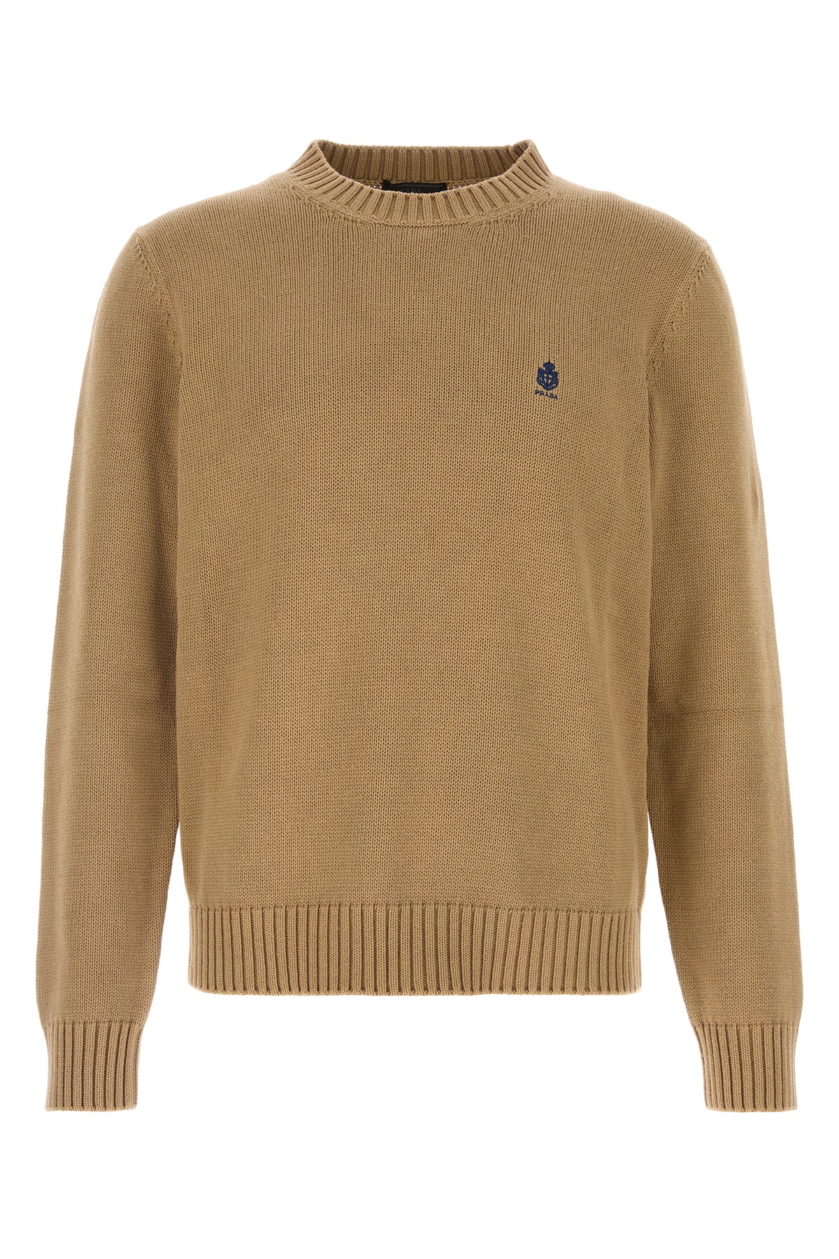 Prada Maglione in cotone cammello