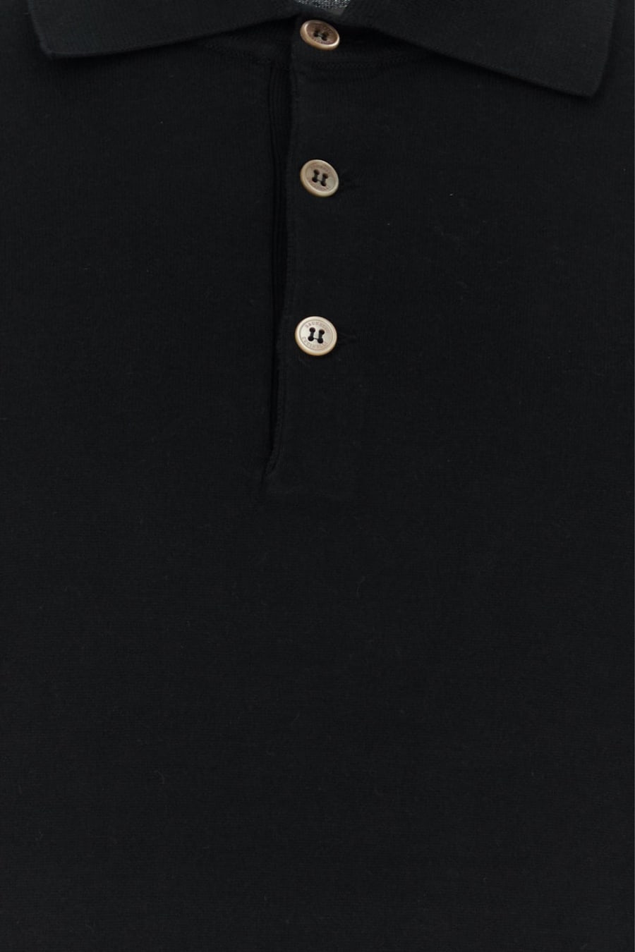 Brunello Cucinelli Polo in cotone nero, view 3