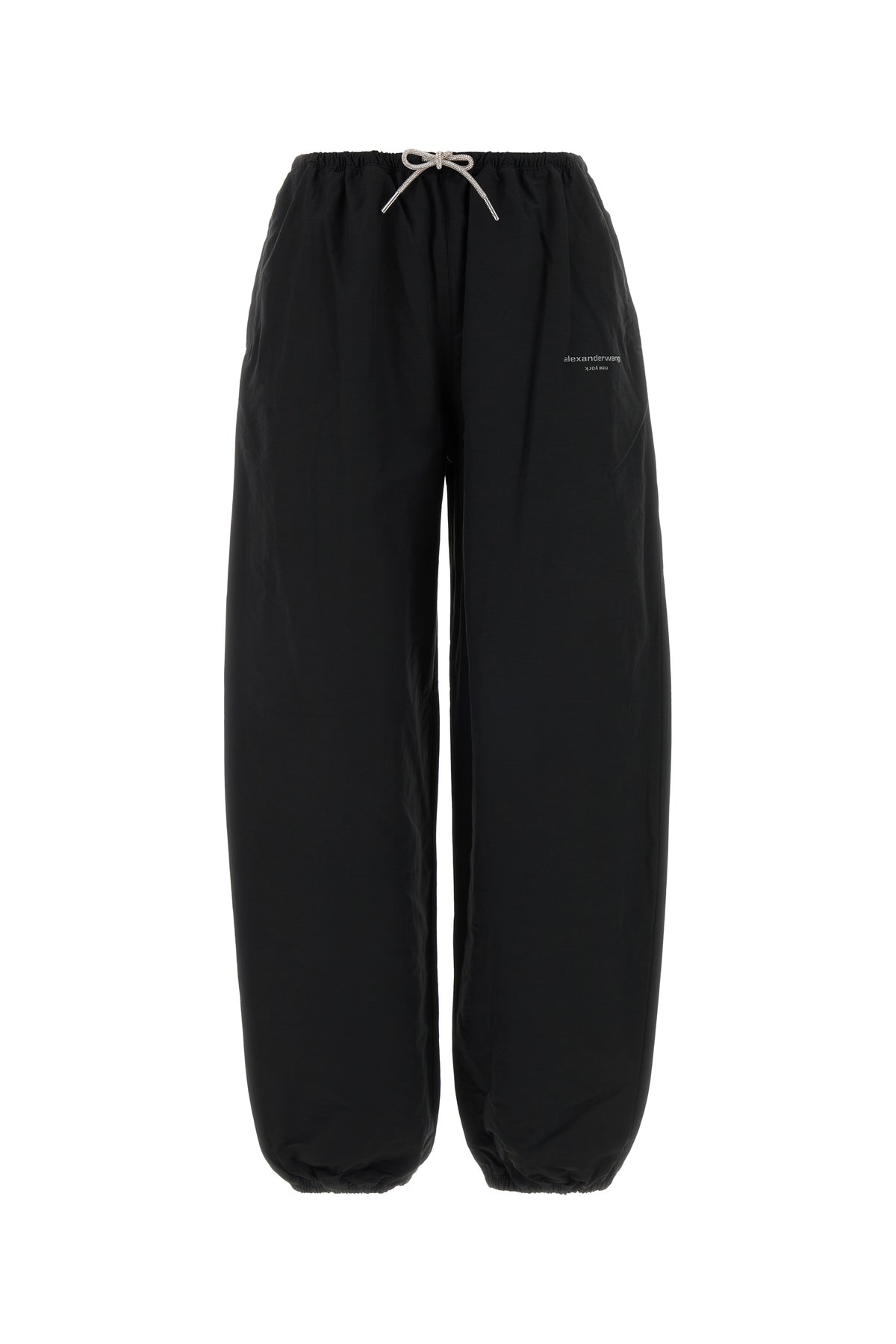 ALEXANDER WANG Pantalone jogging in jersey tecnico nero