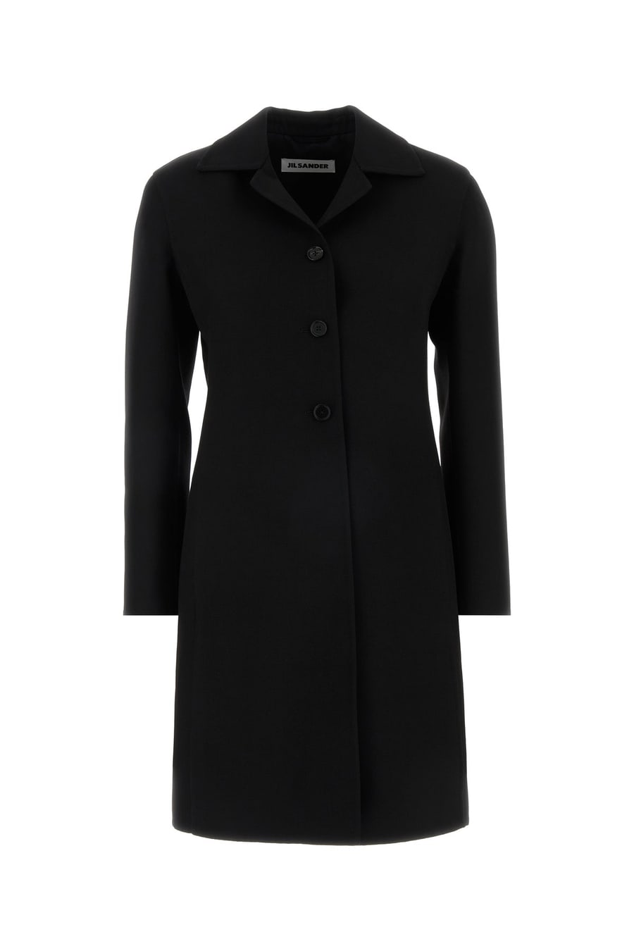Jil Sander Cappotto in twill nero