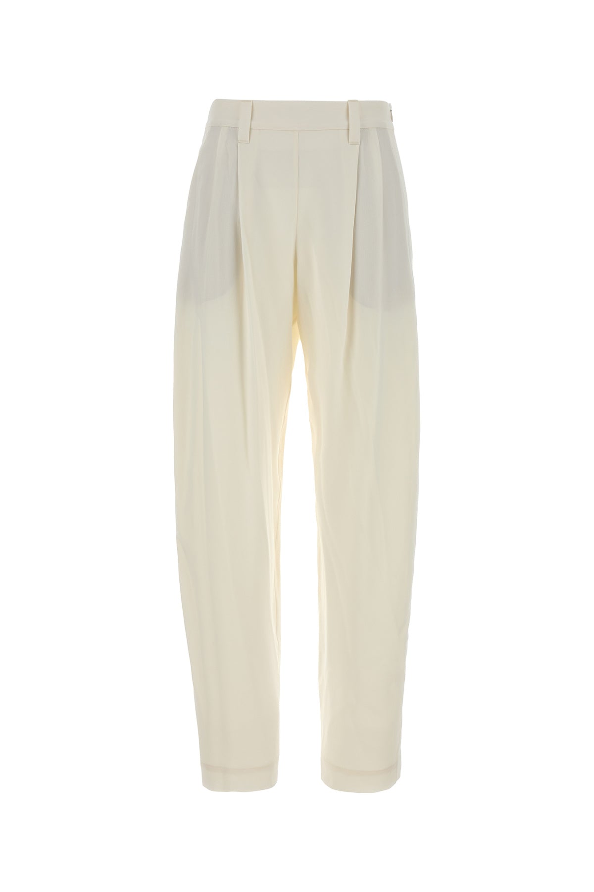 Brunello Cucinelli Pantalone in crepe bianco