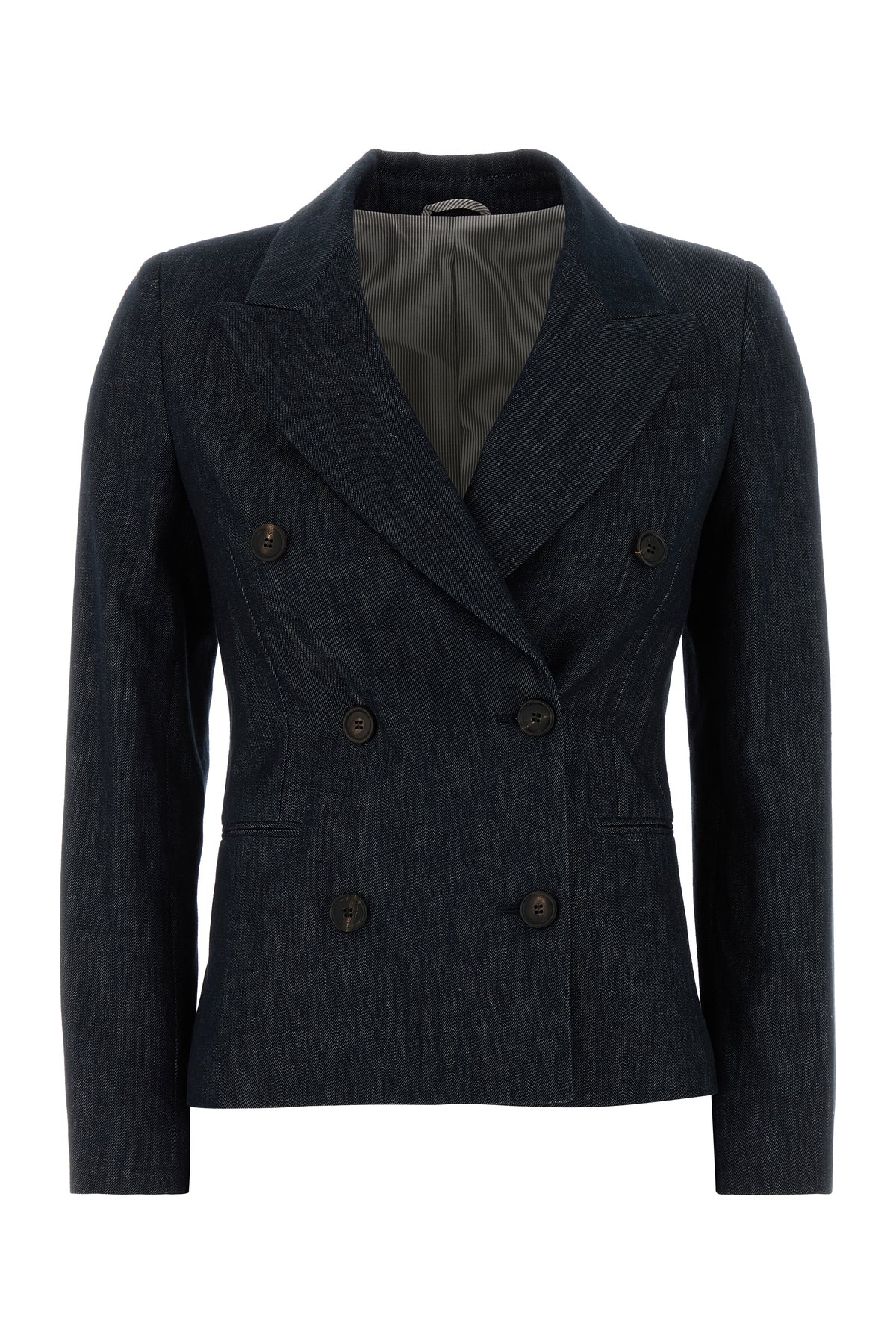 Brunello Cucinelli Giacca in denim blu scuro