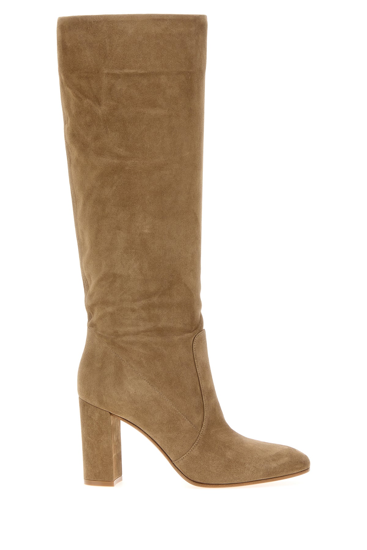 GIANVITO ROSSI Stivali Glen in pelle scamosciata cammello