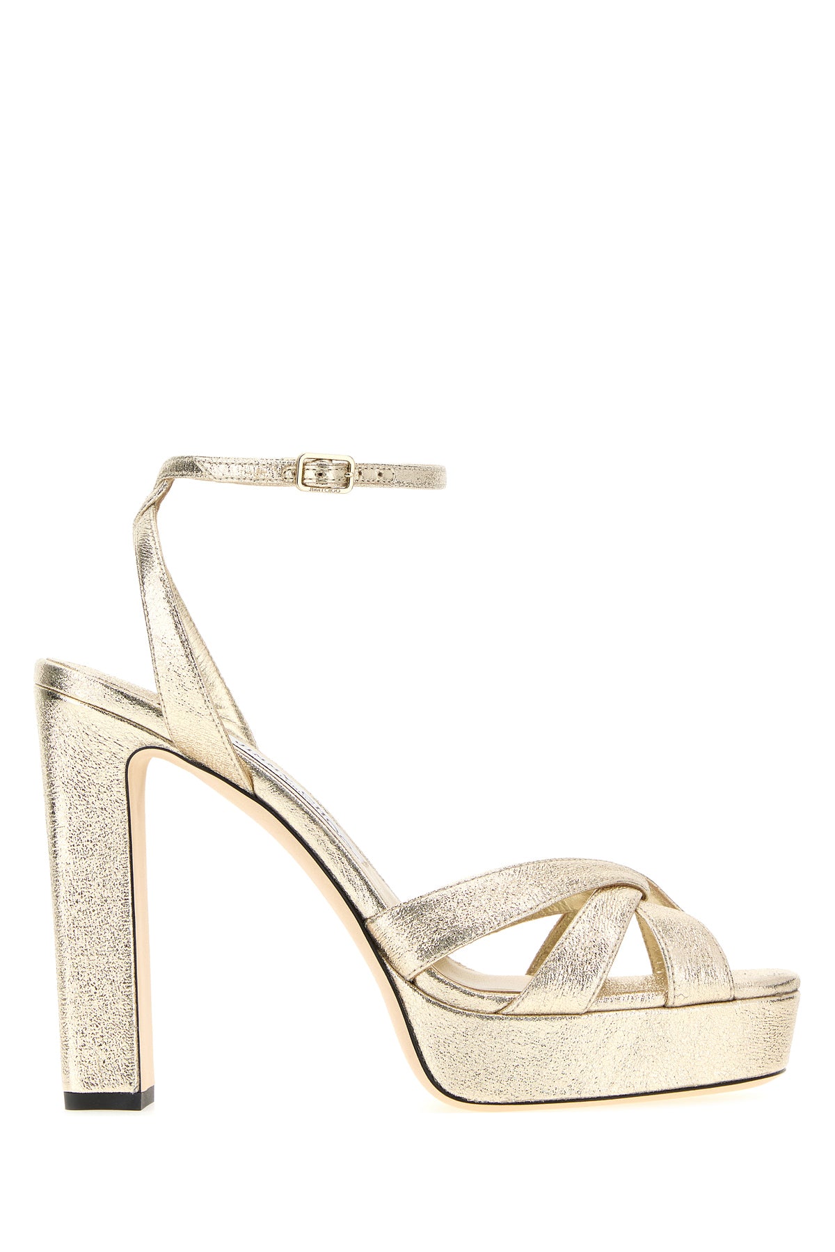 Jimmy Choo Sandali Kove 120 in tessuto oro