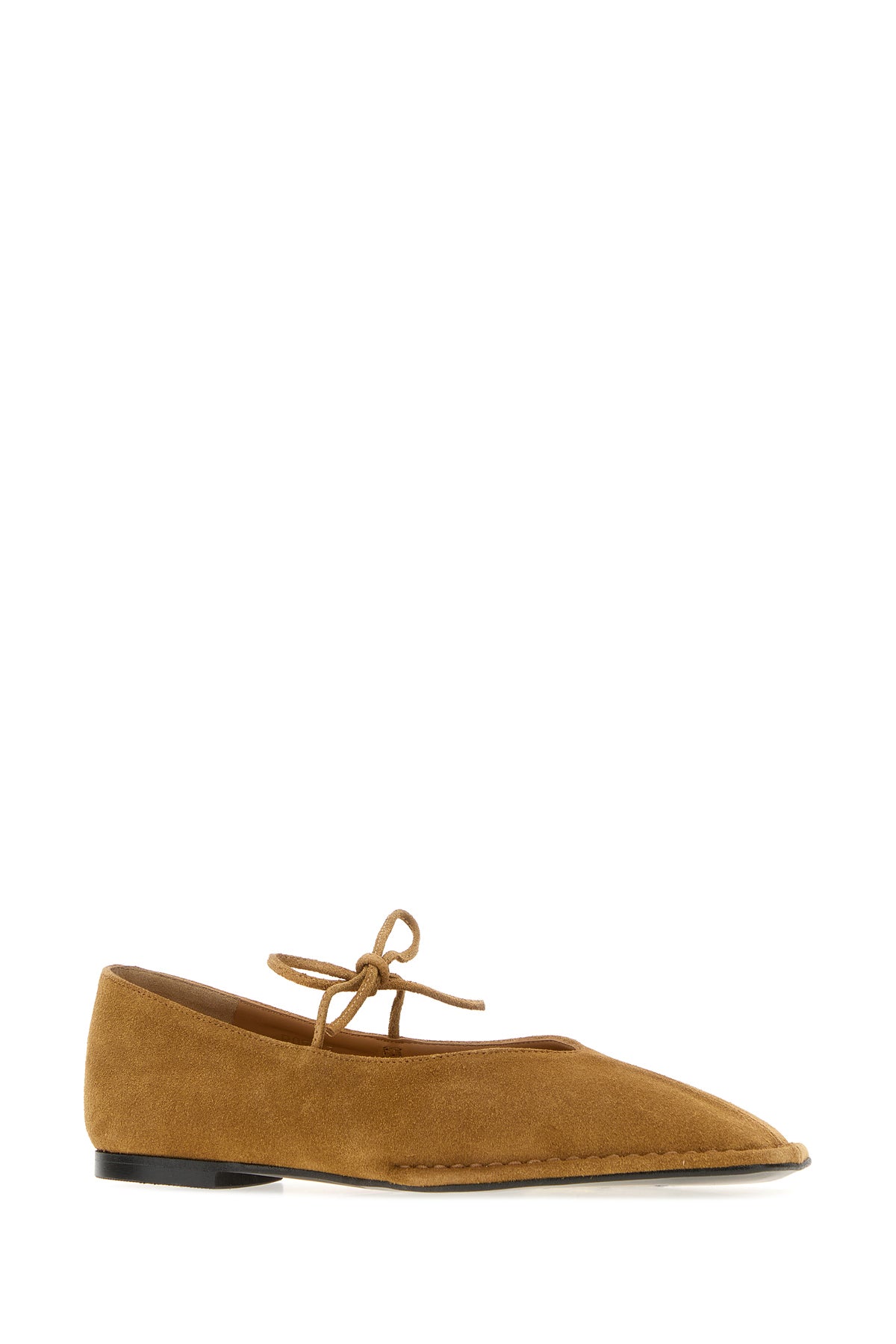ALOHAS Ballerine Sway in pelle scamosciata cammello, view 2