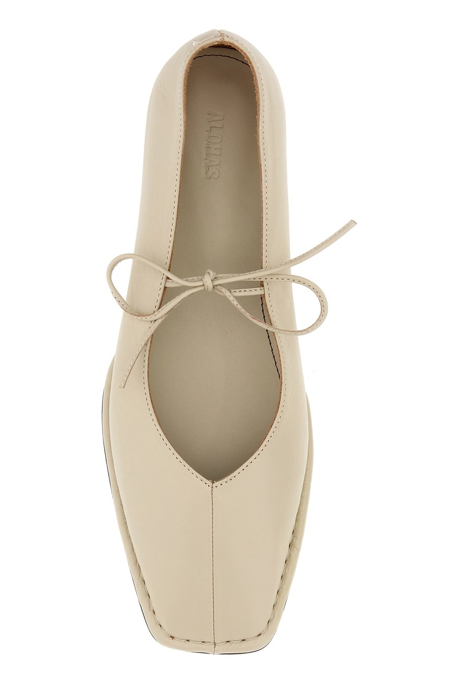 ALOHAS Ballerine Sway in pelle sabbia, view 4