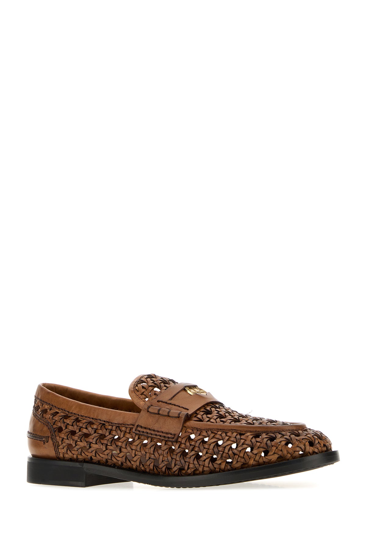 Miu Miu Mocassini in pelle marrone, view 2