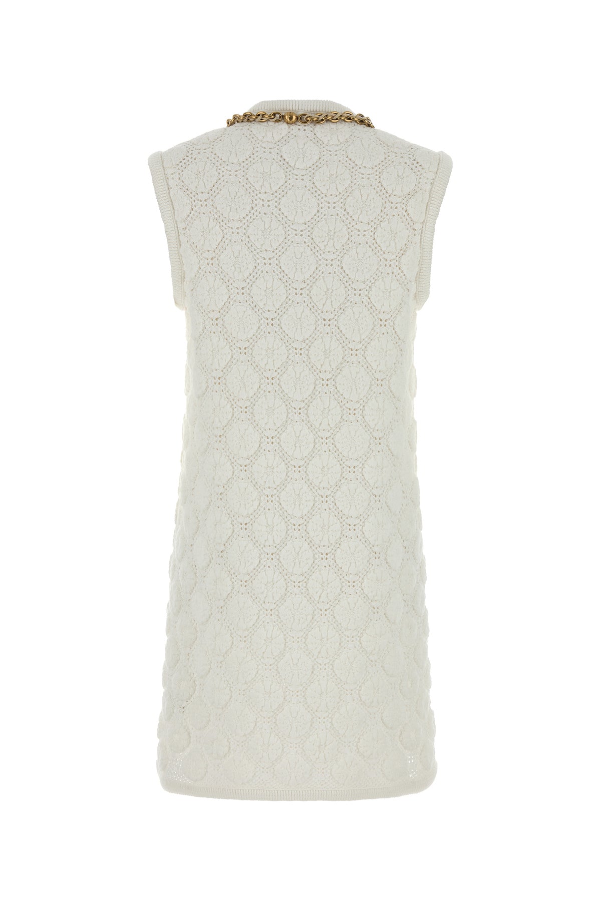 Burberry Abito in crochet stretch bianco, view 2