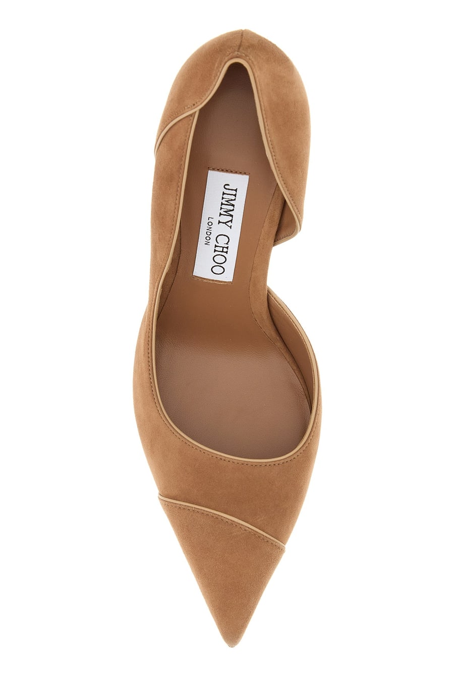 Jimmy Choo Scarpe con tacco Brigitte 100 in pelle scamosciata cammello, view 4