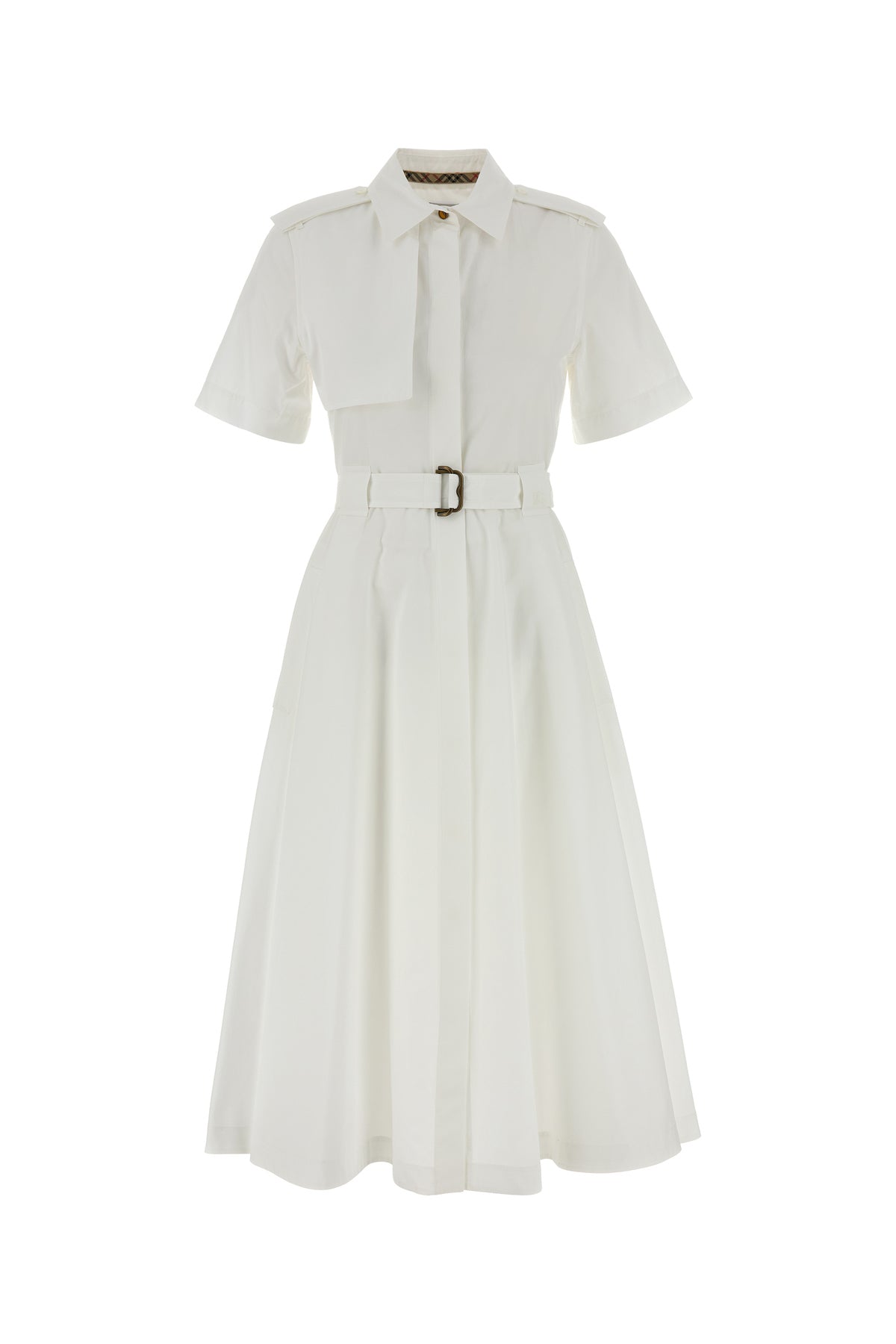 Burberry Abito chemisier in popeline bianco