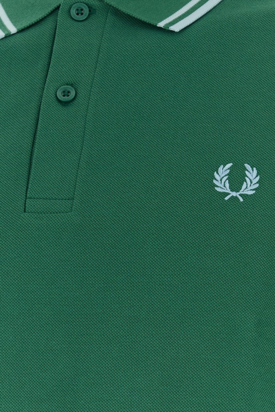 FRED PERRY Polo in piquet verde, view 3