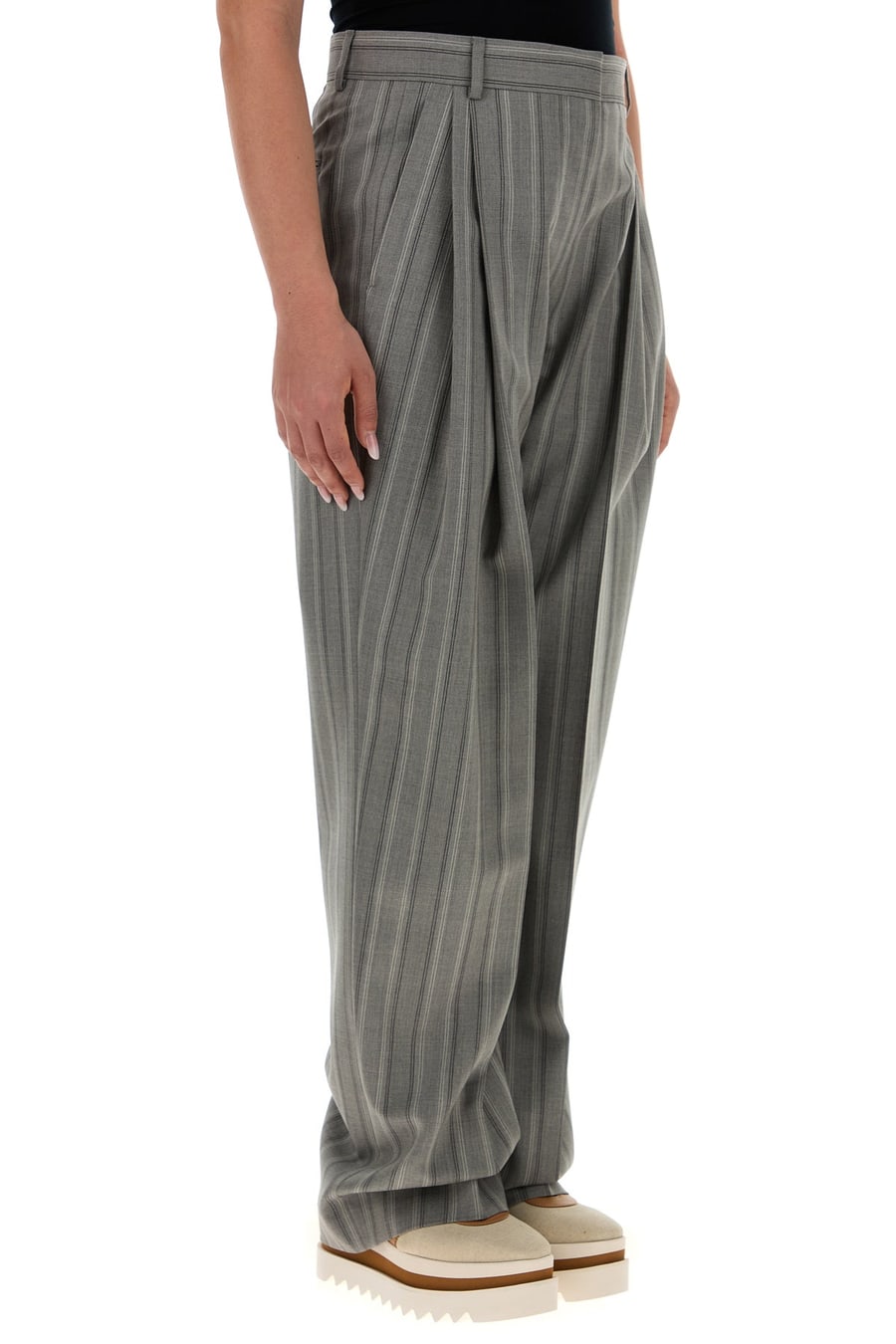 Stella McCartney Pantalone in lana ricamata, view 3