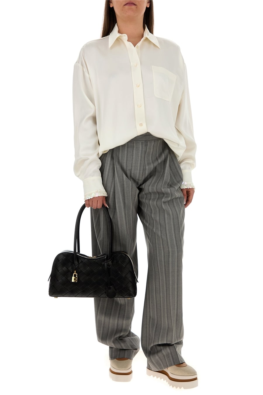 Stella McCartney Pantalone in lana ricamata, view 6