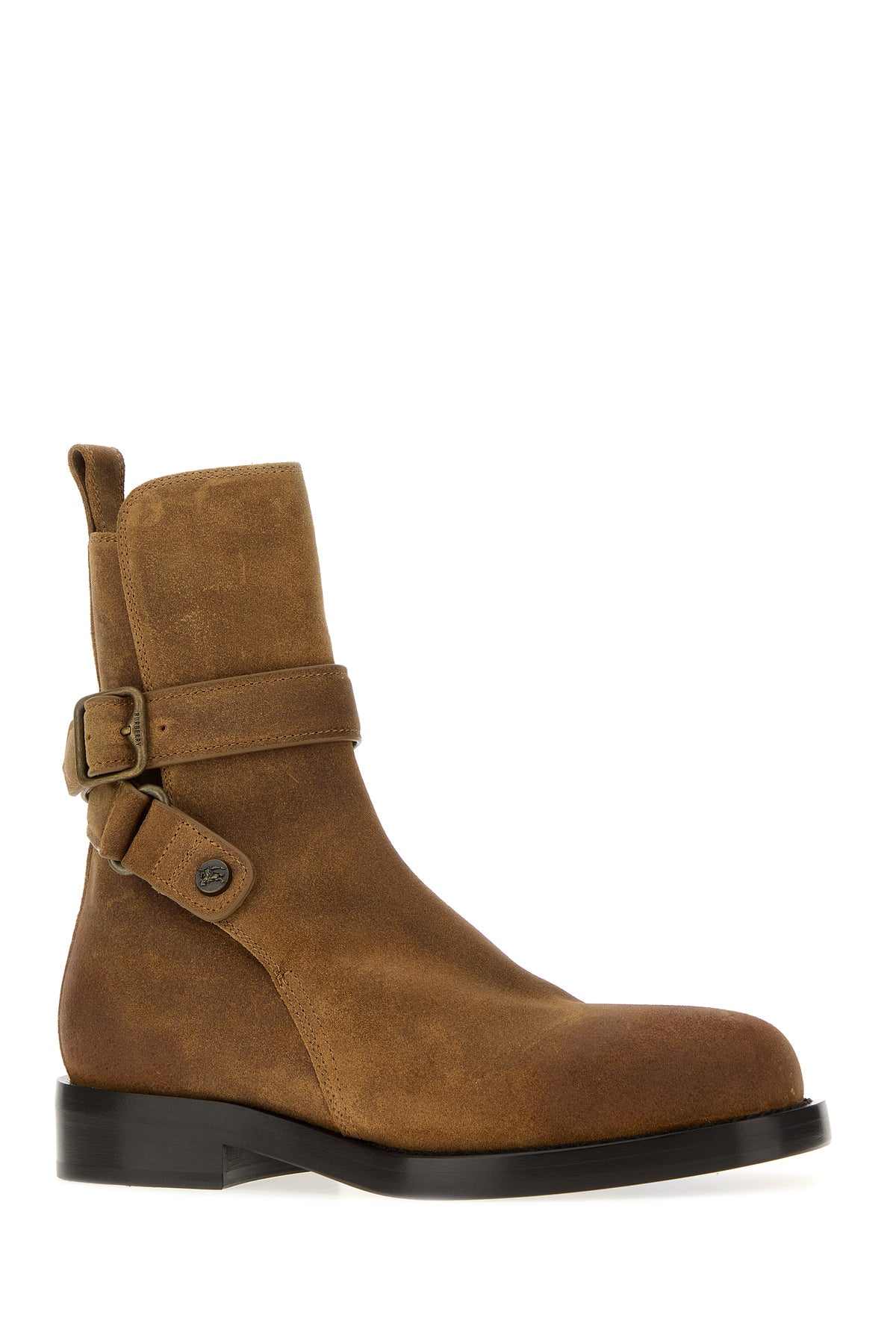 Burberry Stivali in pelle scamosciata marrone, view 2