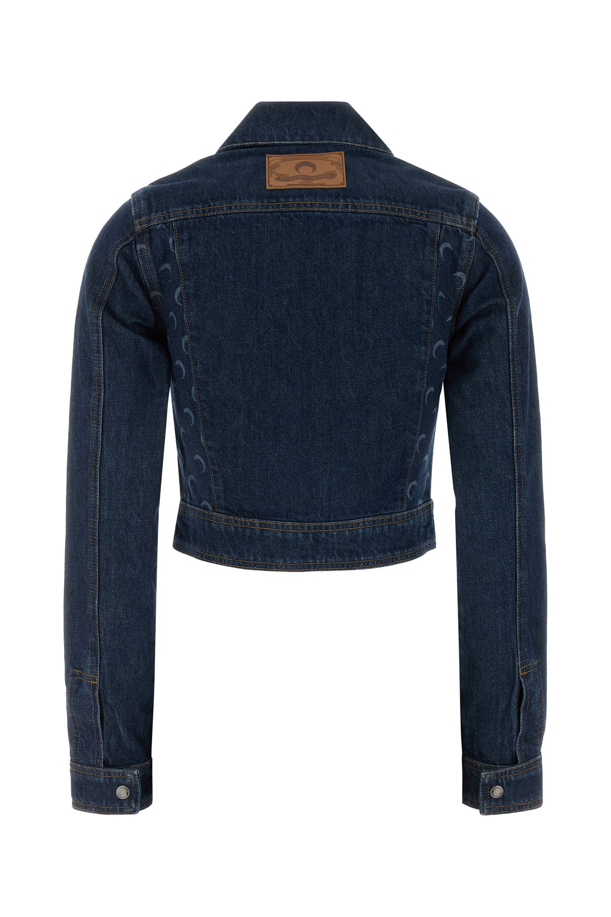 MARINE SERRE Giubbino in denim blu scuro, view 2