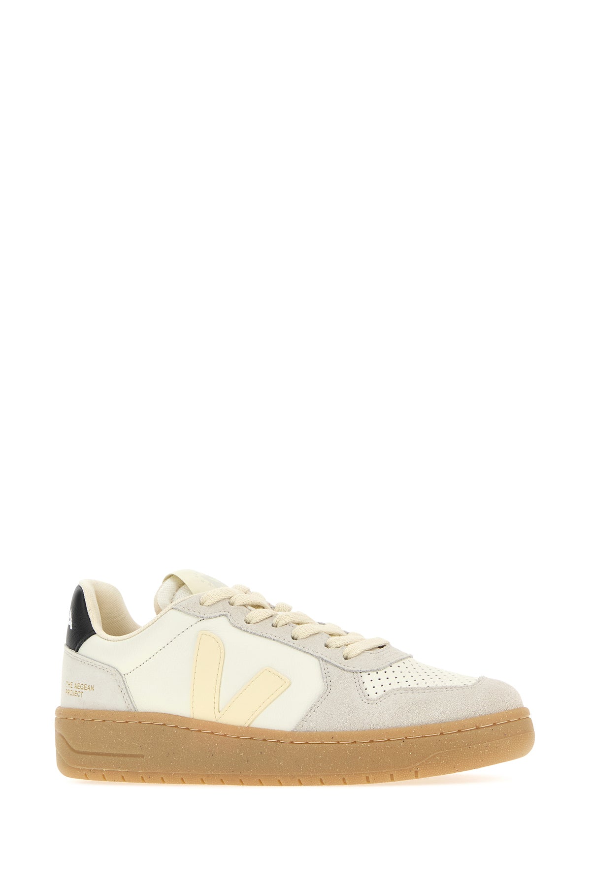 VEJA Sneakers V-82 multicolor in pelle e pelle scamosciata, view 2