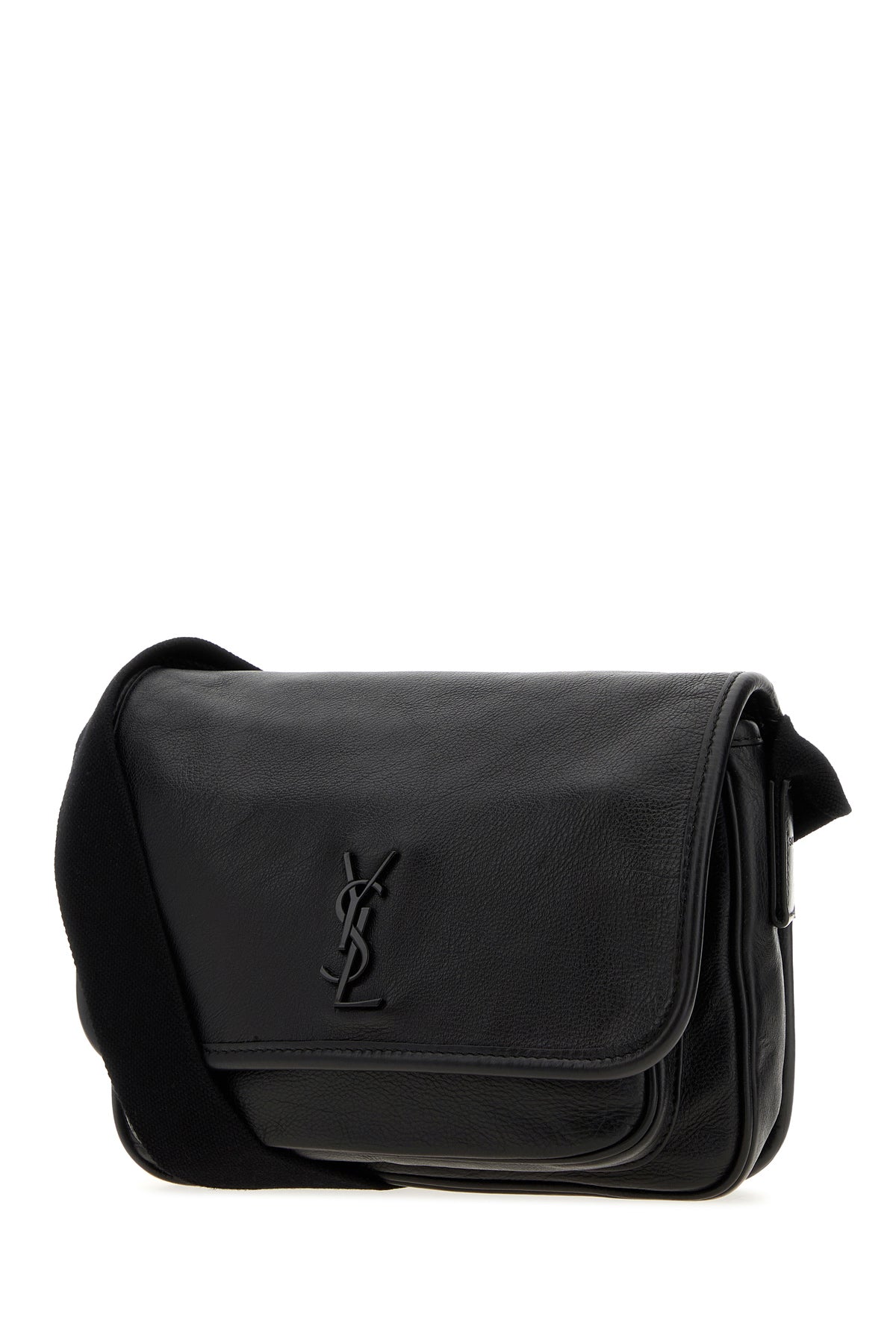 Saint Laurent Borsa a tracolla Messenger Niki in pelle nera, view 2