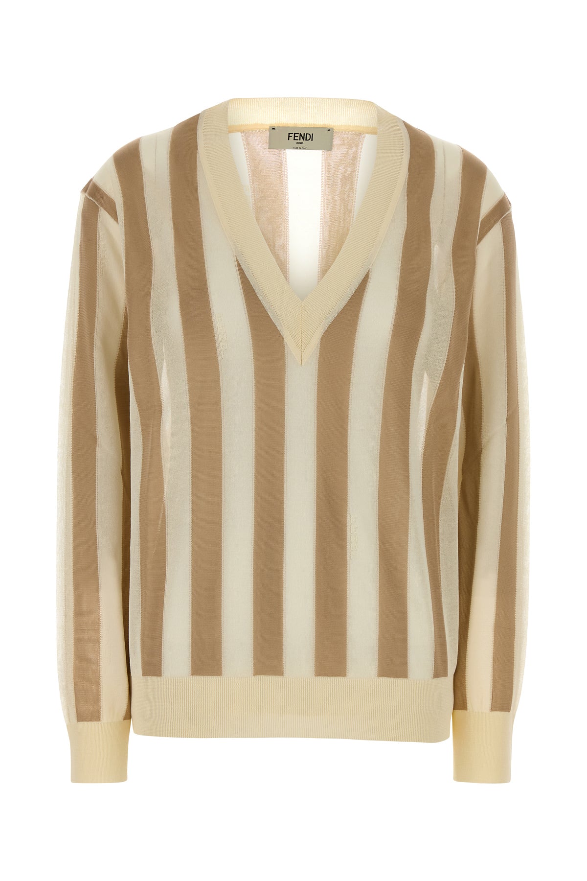 Fendi Maglione in misto seta ricamata