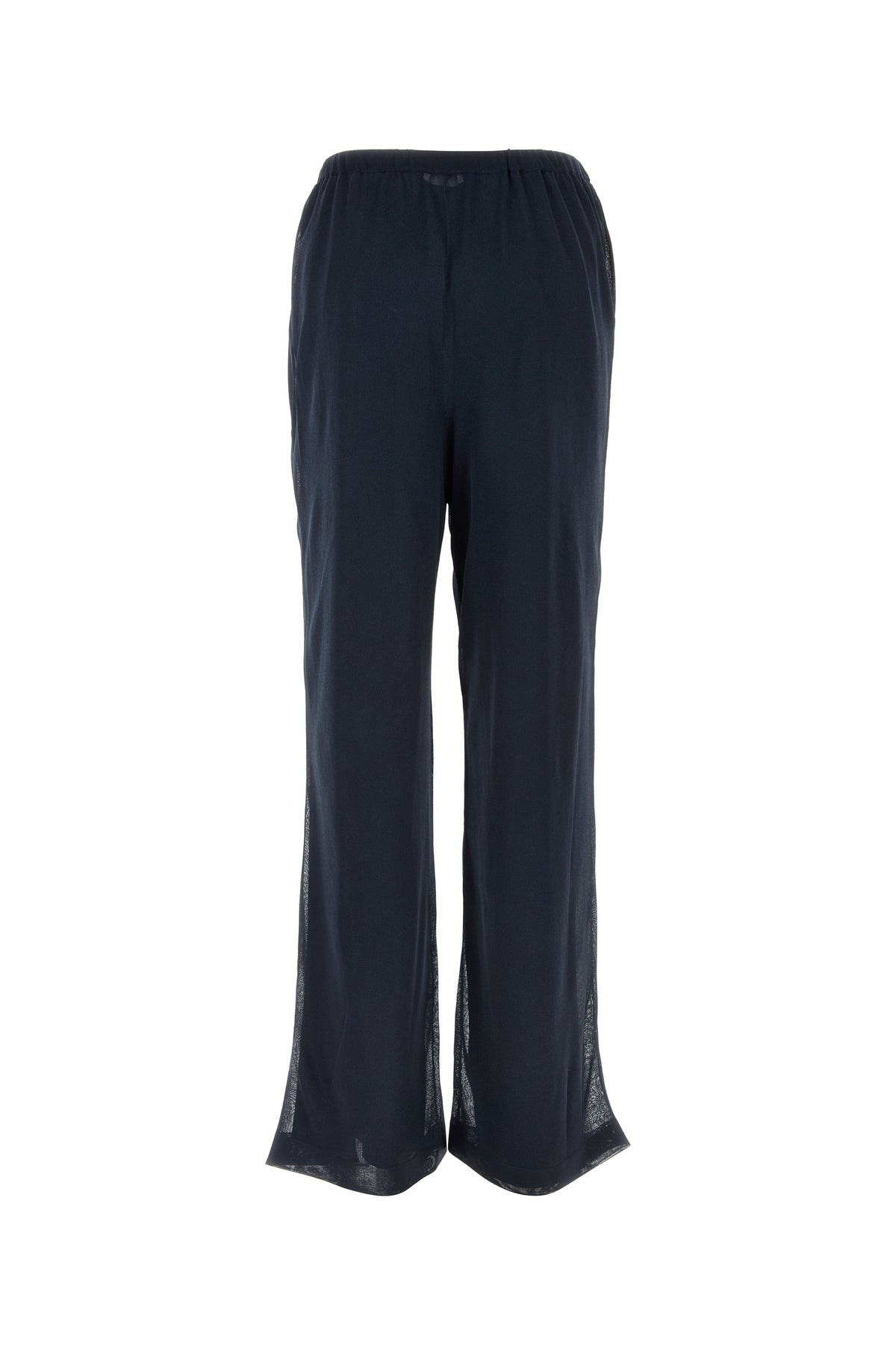 Ferragamo Pantalone in poliestere blu navy, view 2