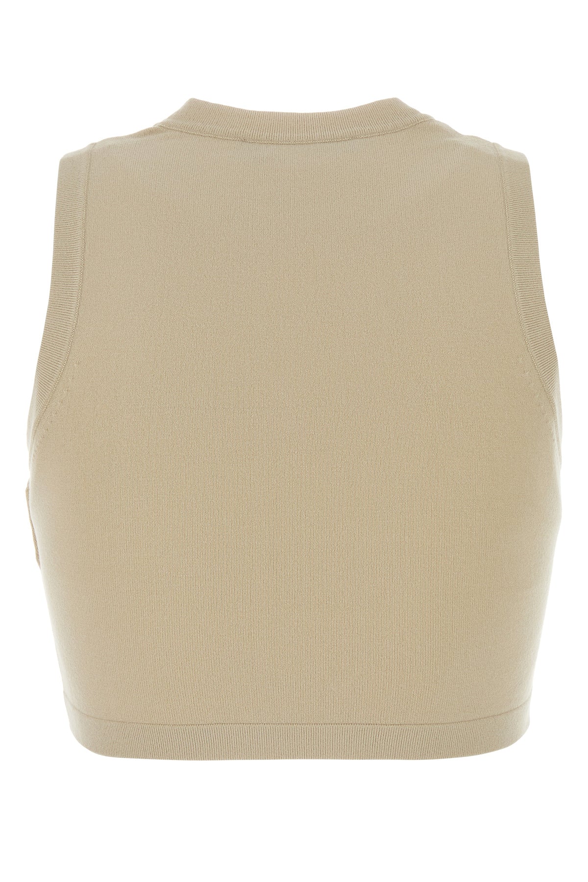 Max Mara Crop-top Bombo in maglia sabbia, view 2