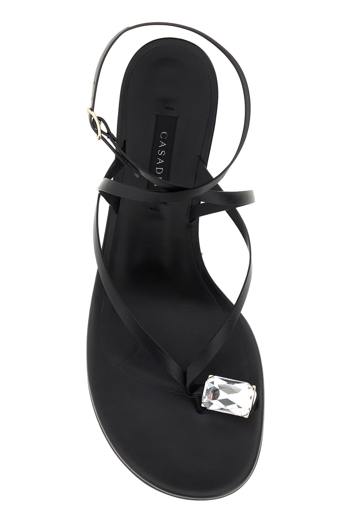CASADEI Sandali infradito in pelle nera