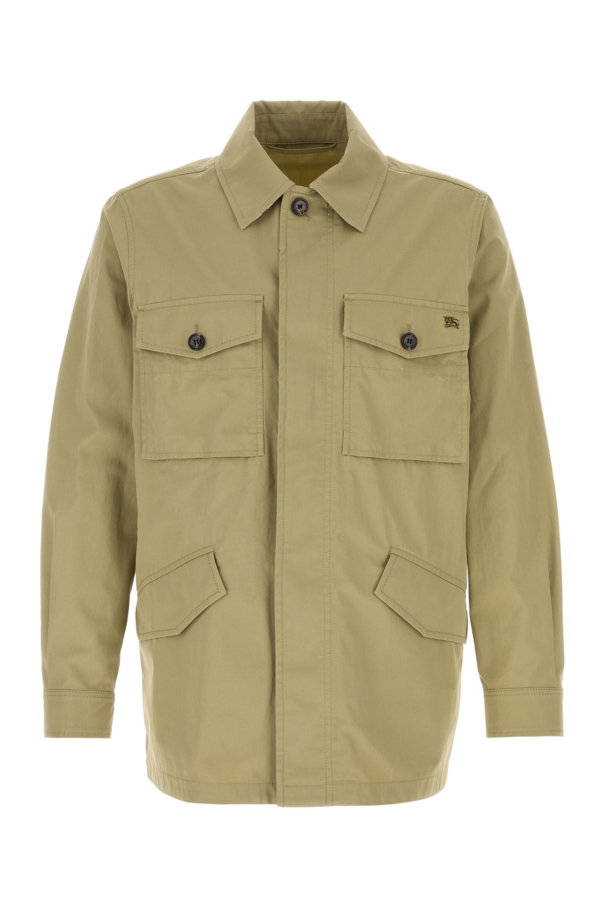 Burberry Soprabito Bradmore in cotone verde salvia
