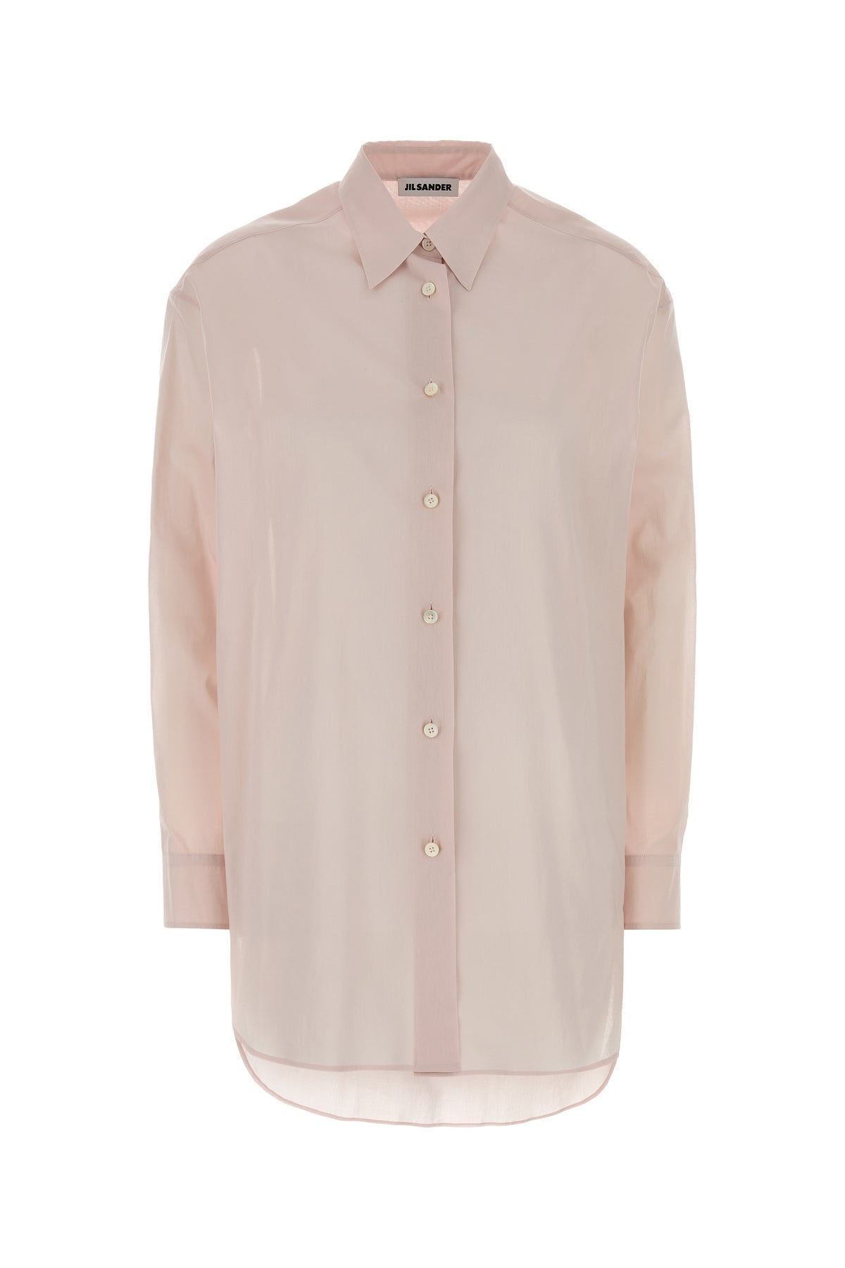 Jil Sander Camicia in mussola rosa chiaro