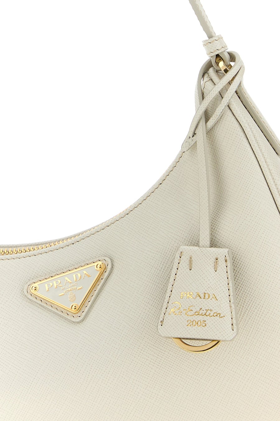 Prada Borsa a spalla Prada Re-Edition 2005 in pelle gesso, view 4